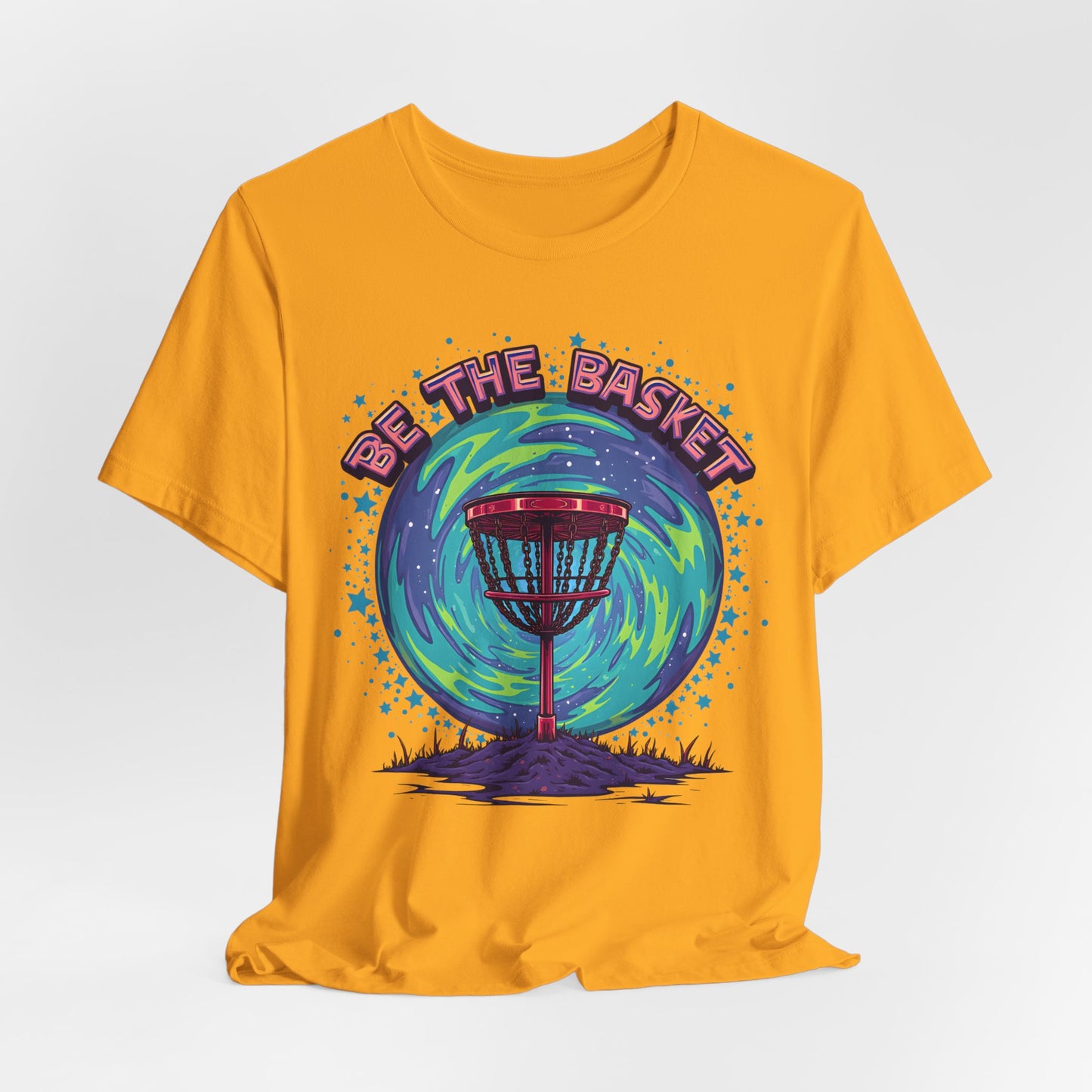 BE THE BASKET Psychedelic Design 10, Unisex T-Shirt, Disc Golf Shirt