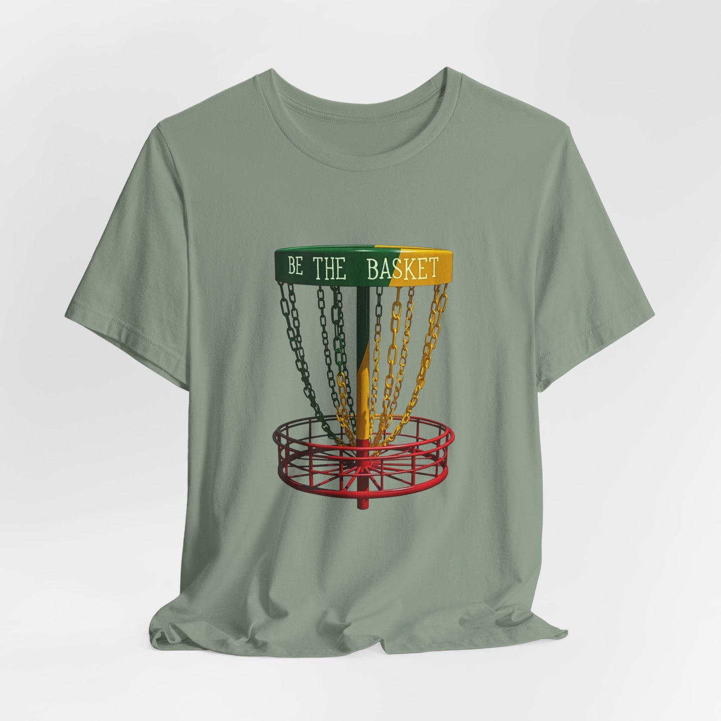 BE THE BASKET Disc Golf Rasta 2 Design, Unisex T-Shirt, Disc Golf Shirt