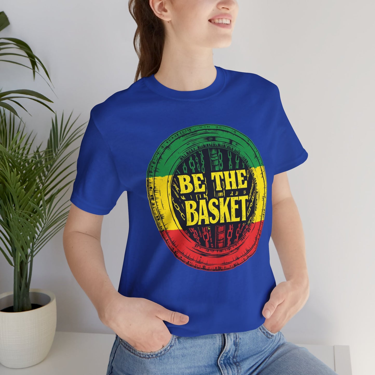BE THE BASKET Disc Golf Rasta 1 Design , Unisex T-Shirt, Disc Golf Shirt