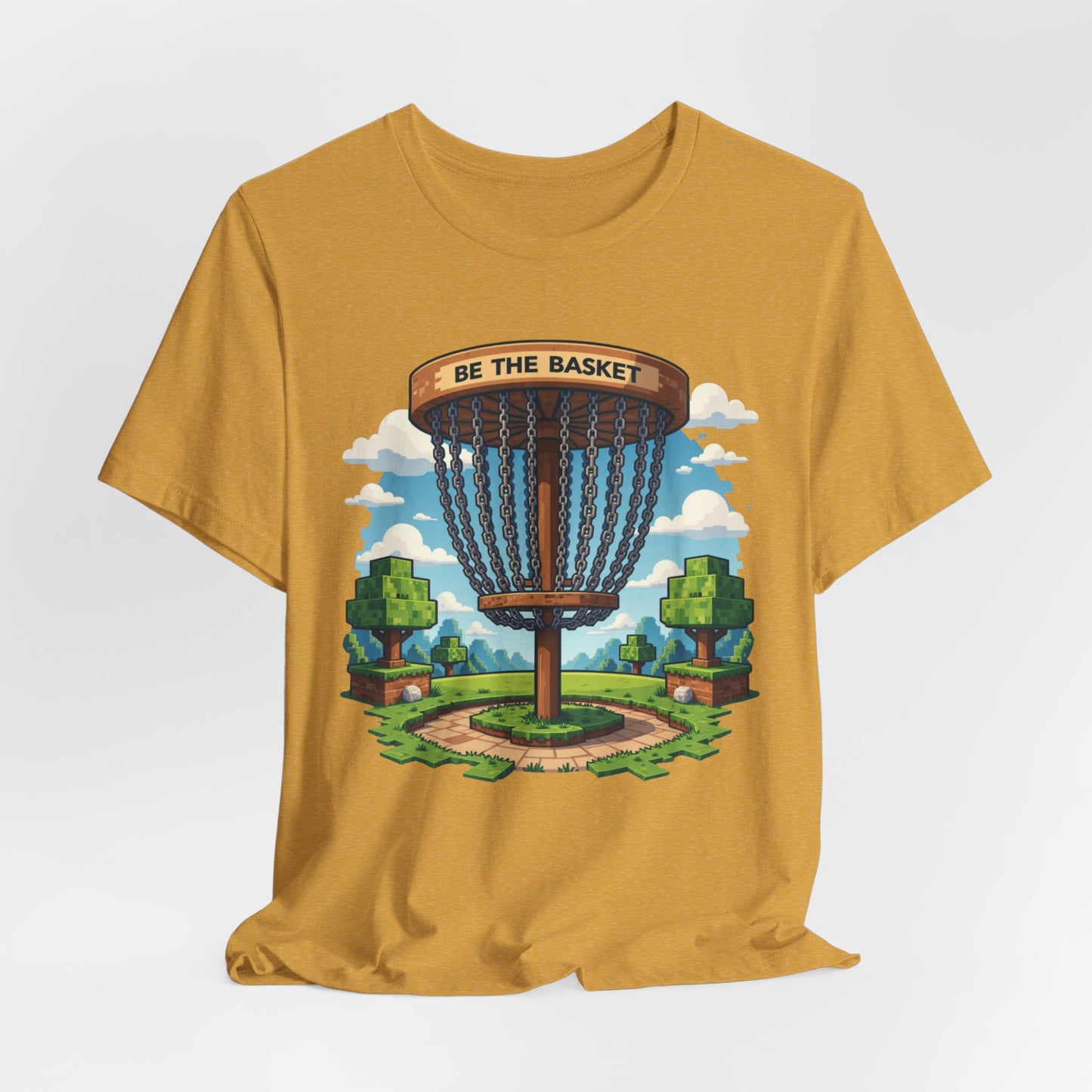 BE THE BASKET Disc Golf Minecraft 1, Unisex T-Shirt