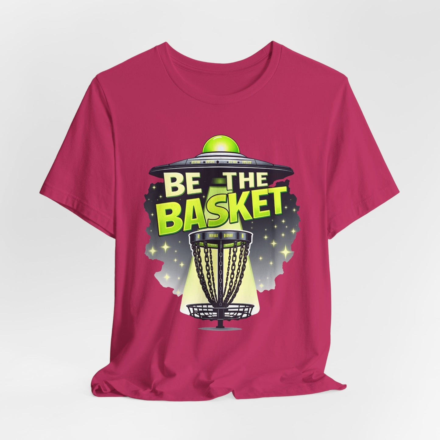 BE THE BASKET Disc Golf Beam Me Up 1, Unisex T-Shirt, Disc Golf Shirt