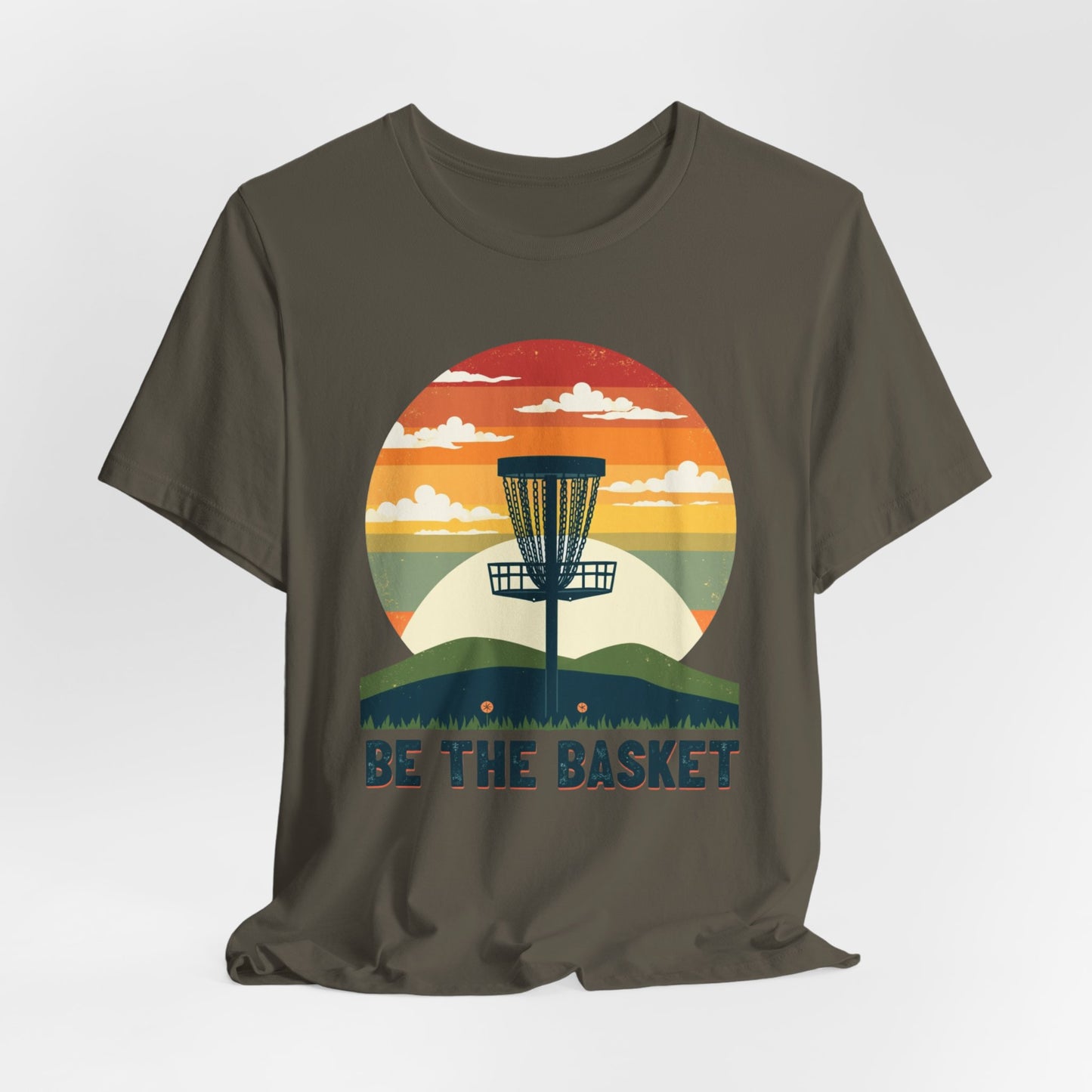 BE THE BASKET Disc Golf Retro 2, Unisex T-Shirt, Disc Golf Shirt