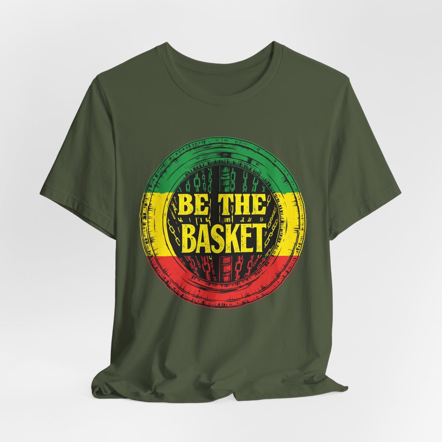 BE THE BASKET Disc Golf Rasta 1 Design , Unisex T-Shirt, Disc Golf Shirt