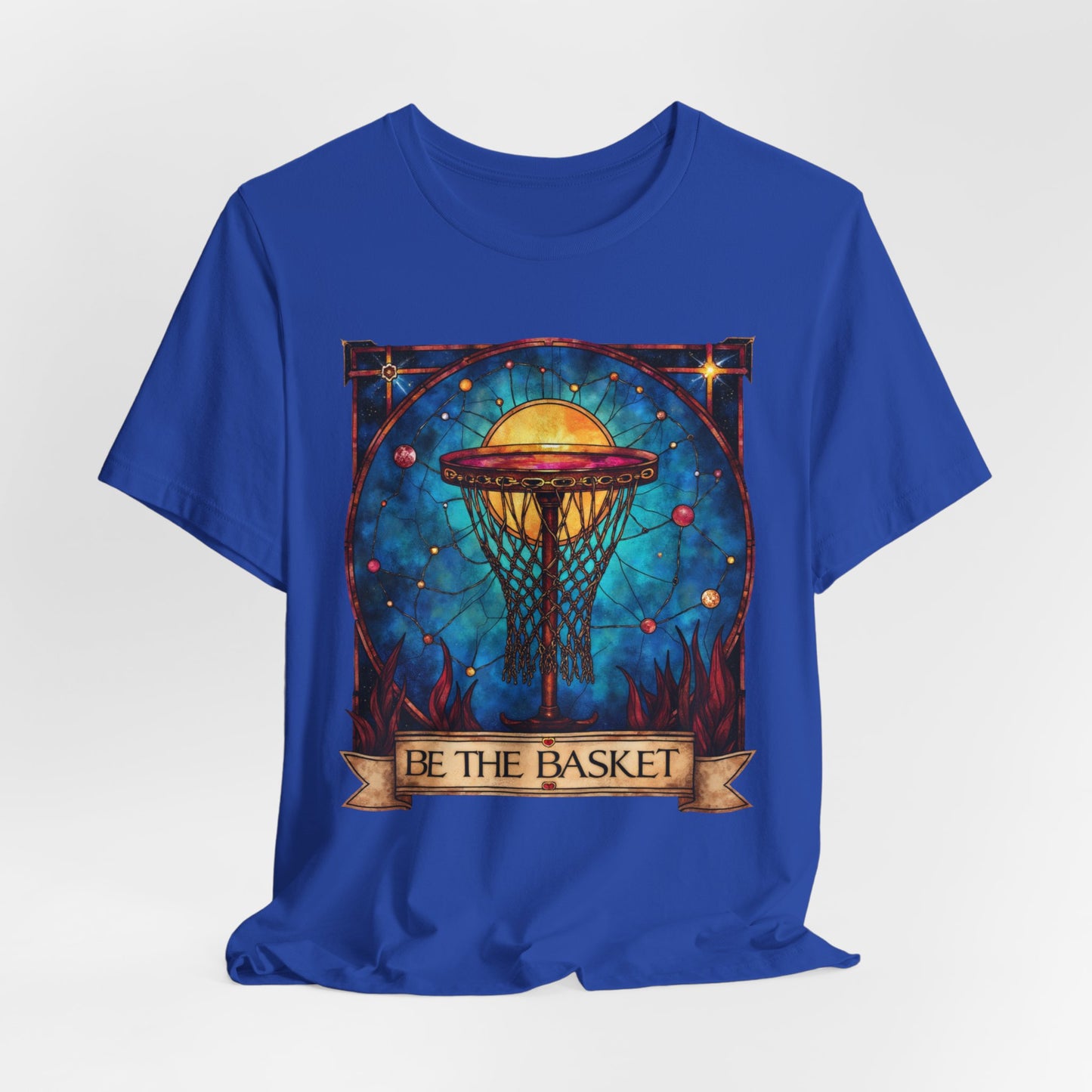 BE THE BASKET Basketball Stain Glass, Unisex T-Shirt