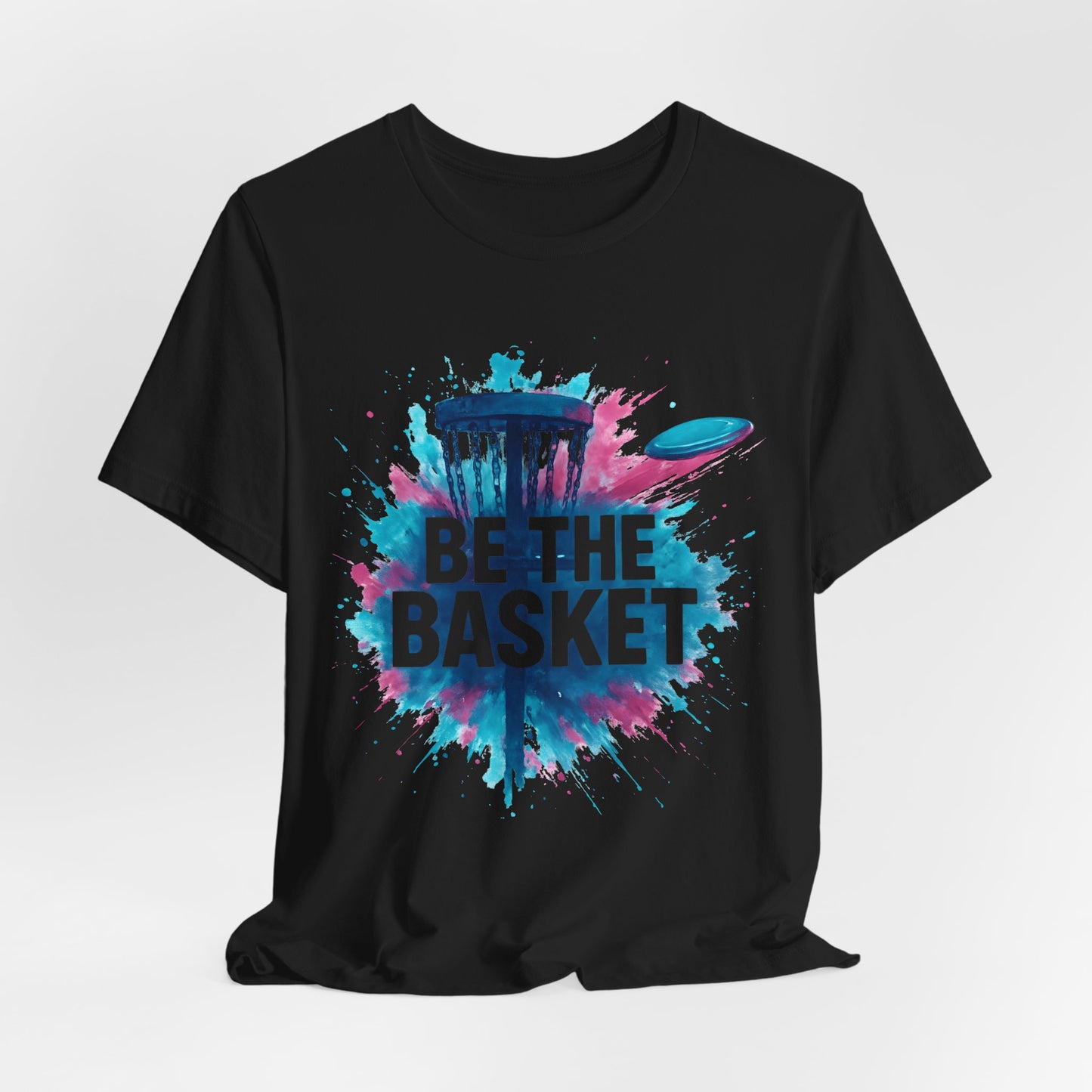 BE THE BASKET Disc Golf Basket Watercolor, Unisex T-Shirt, Disc Golf Shirt