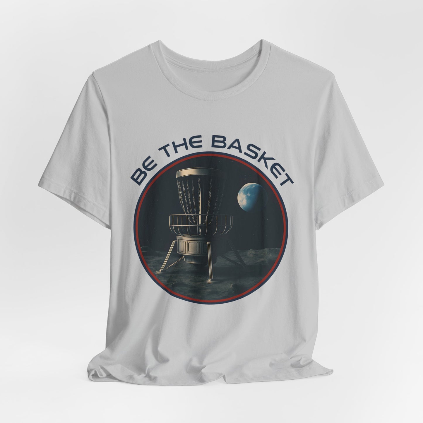 BE THE BASKET Disc Golf Moon Color, Unisex T-Shirt, Disc Golf Shirt