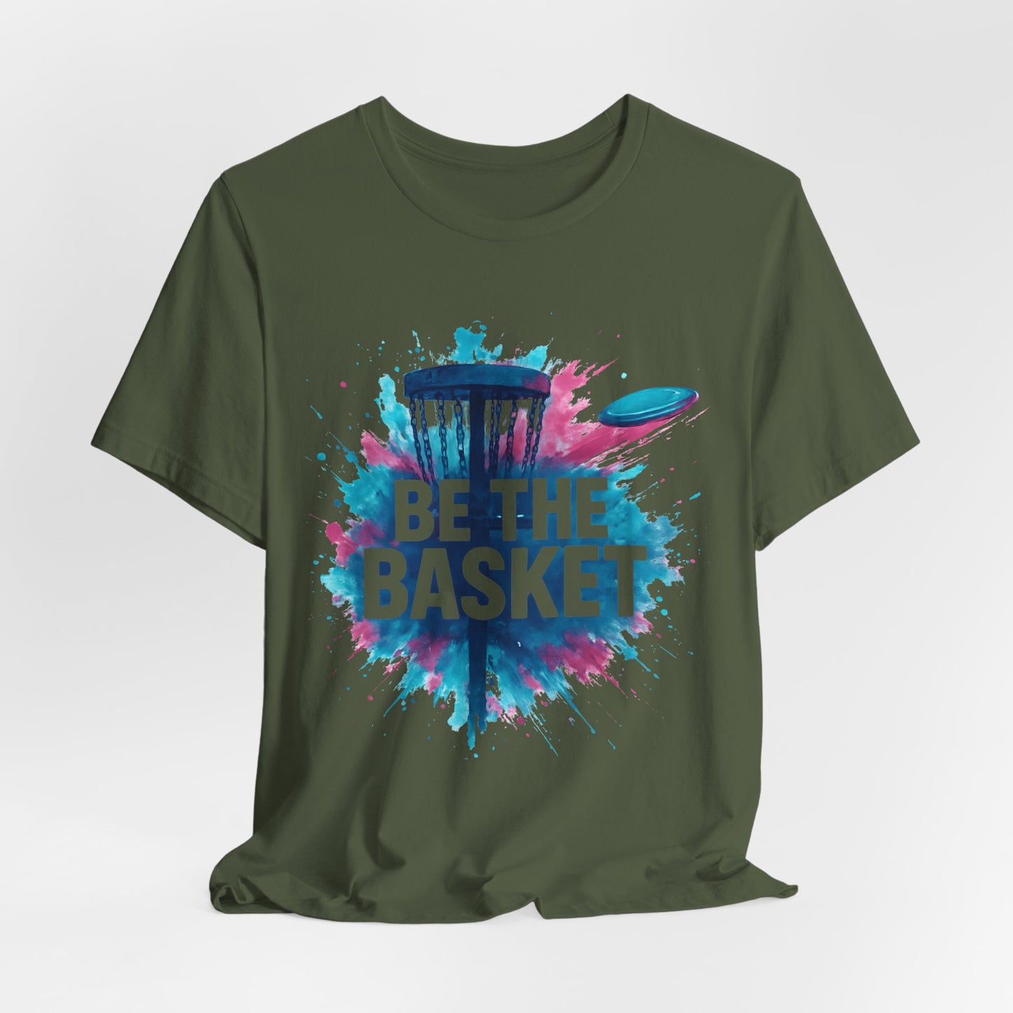 BE THE BASKET Disc Golf Basket Watercolor, Unisex T-Shirt, Disc Golf Shirt