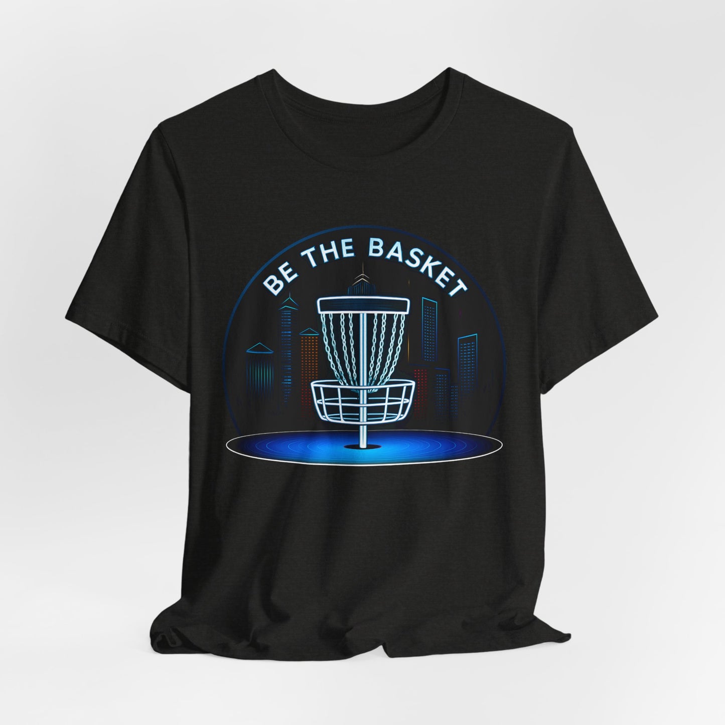 BE THE BASKET Disc Golf Globe 2, Unisex T-Shirt, Disc Golf Shirt