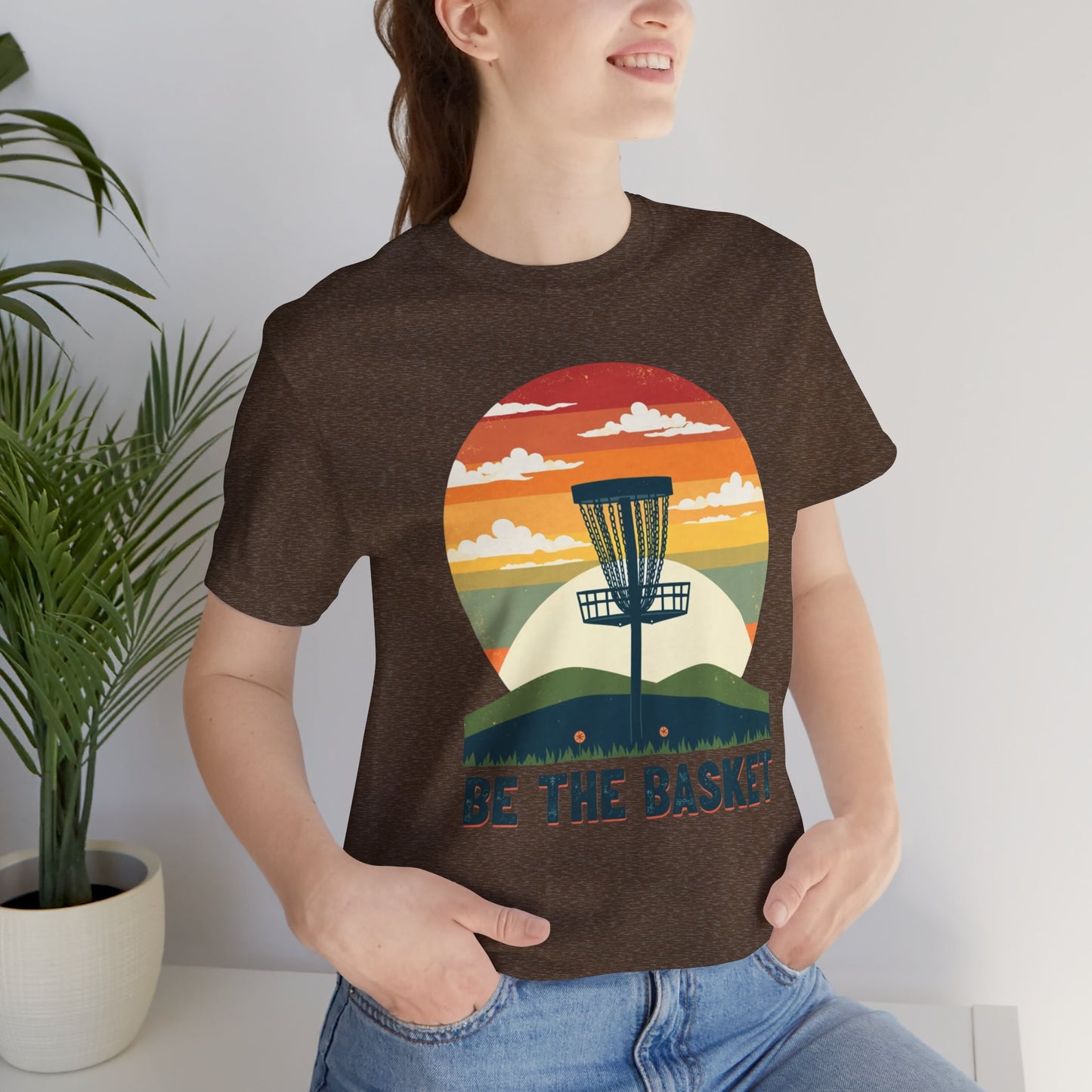 BE THE BASKET Disc Golf Retro 2, Unisex T-Shirt, Disc Golf Shirt