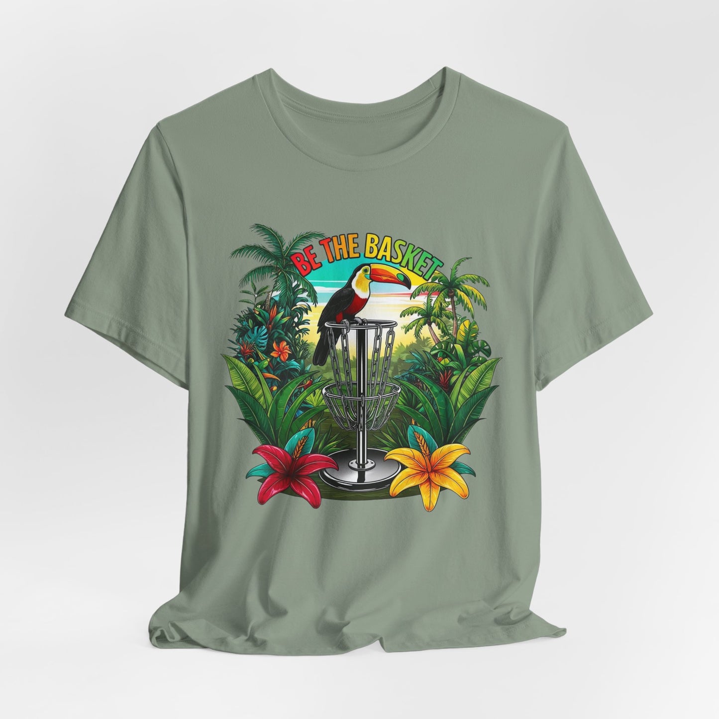 BE THE BASKET Tropical Toucan 2 Disc Golf Unisex T-Shirt