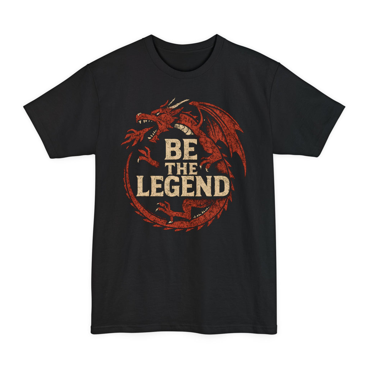 BE THE LEGEND Red Dragon Distressed, Unisex T-Shirt TALL