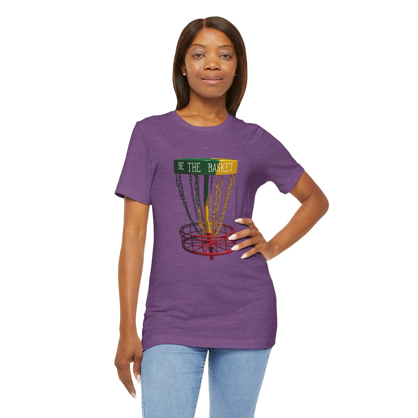 BE THE BASKET Disc Golf Rasta 2 Design, Unisex T-Shirt, Disc Golf Shirt