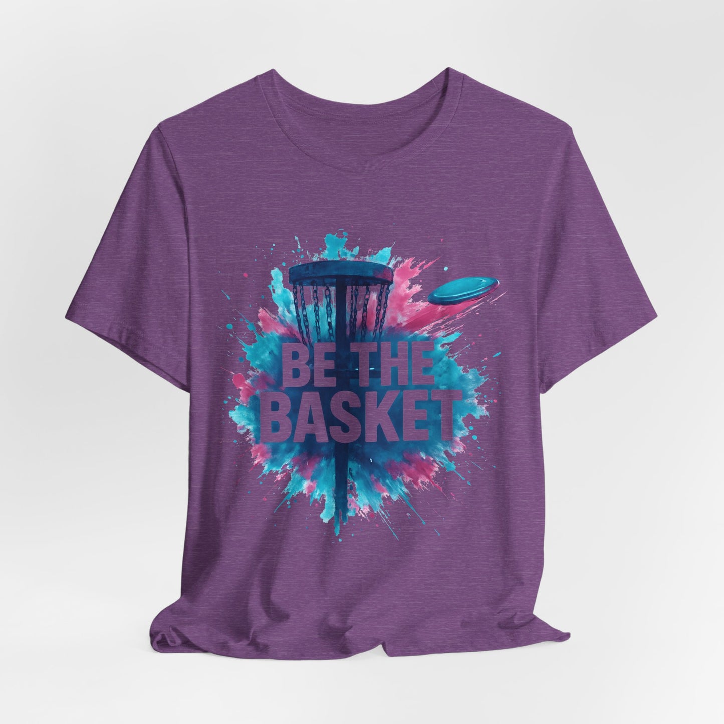 BE THE BASKET Disc Golf Basket Watercolor, Unisex T-Shirt, Disc Golf Shirt