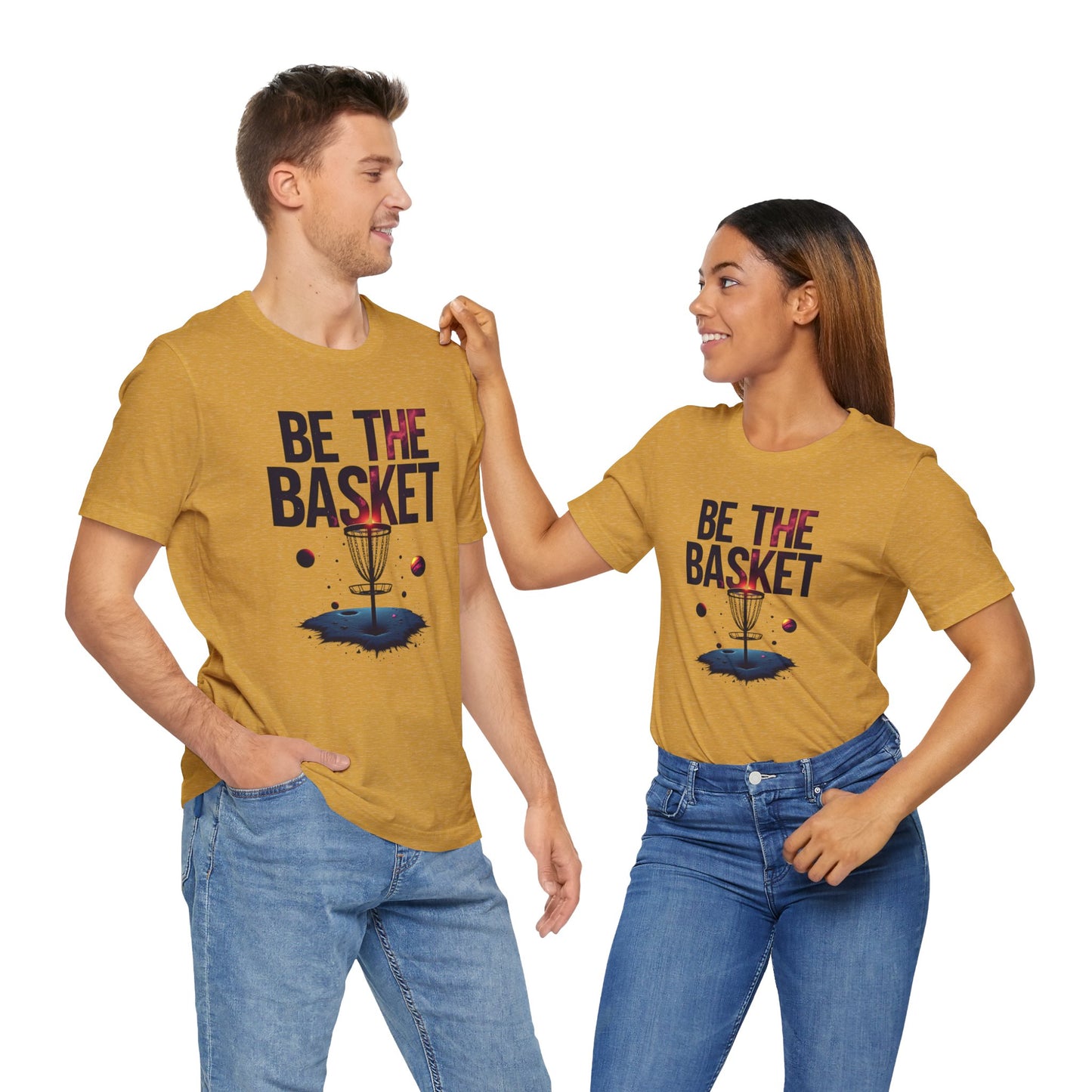 BE THE BASKET Disc Golf Space Design 3, Unisex T-Shirt, Disc Golf Shirt