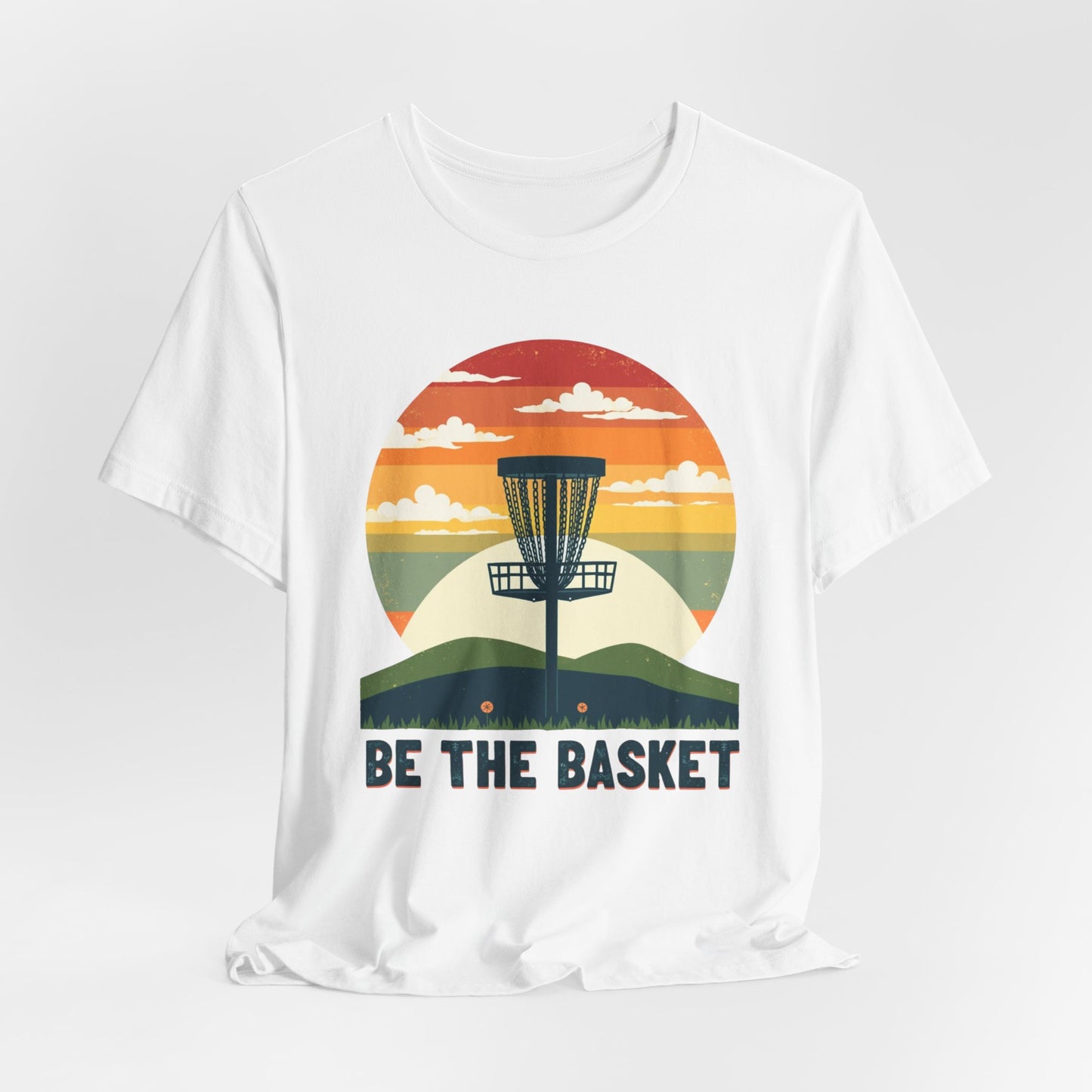 BE THE BASKET Disc Golf Retro 2, Unisex T-Shirt, Disc Golf Shirt