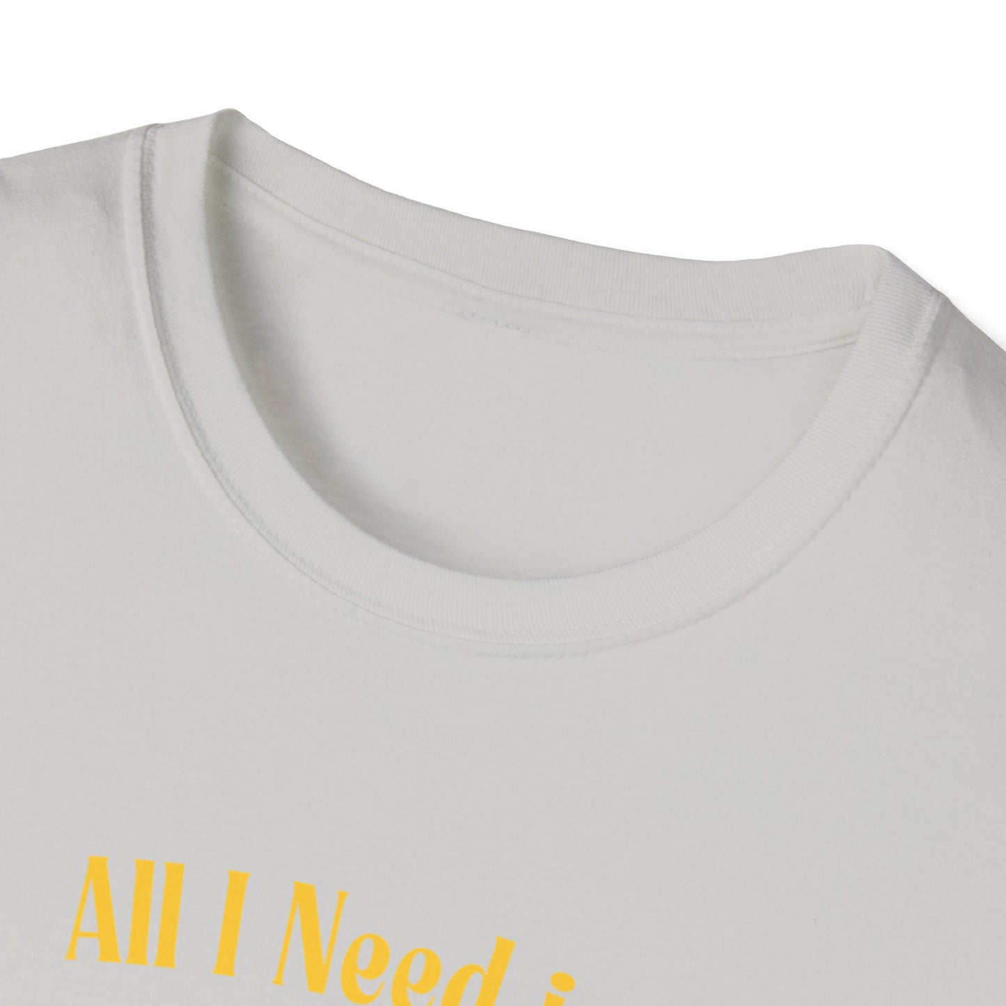 All I Need Is Jesus & Disc Golf Softstyle T-Shirt, JESUS and DISC GOLF Gold