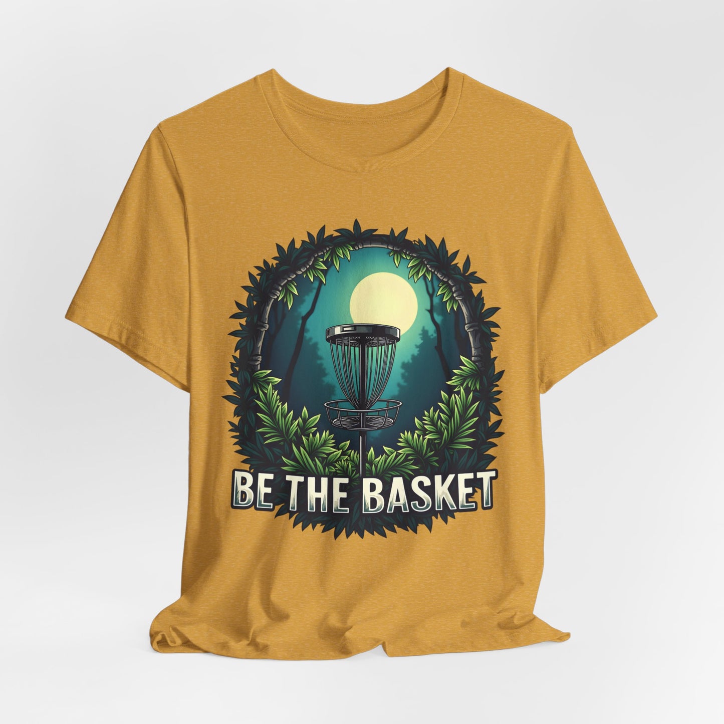 BE THE BASKET Disc Golf Jungle Night Unisex T-Shirt, DISC GOLF SHIRT
