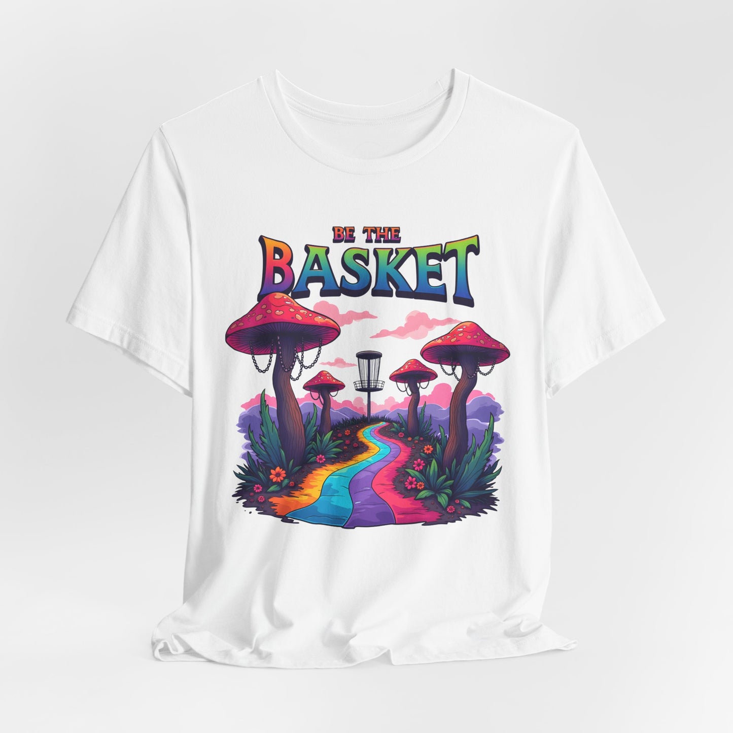BE THE BASKET Disc Golf Mushroom 2 Unisex T-Shirt, Disc Golf Shirt