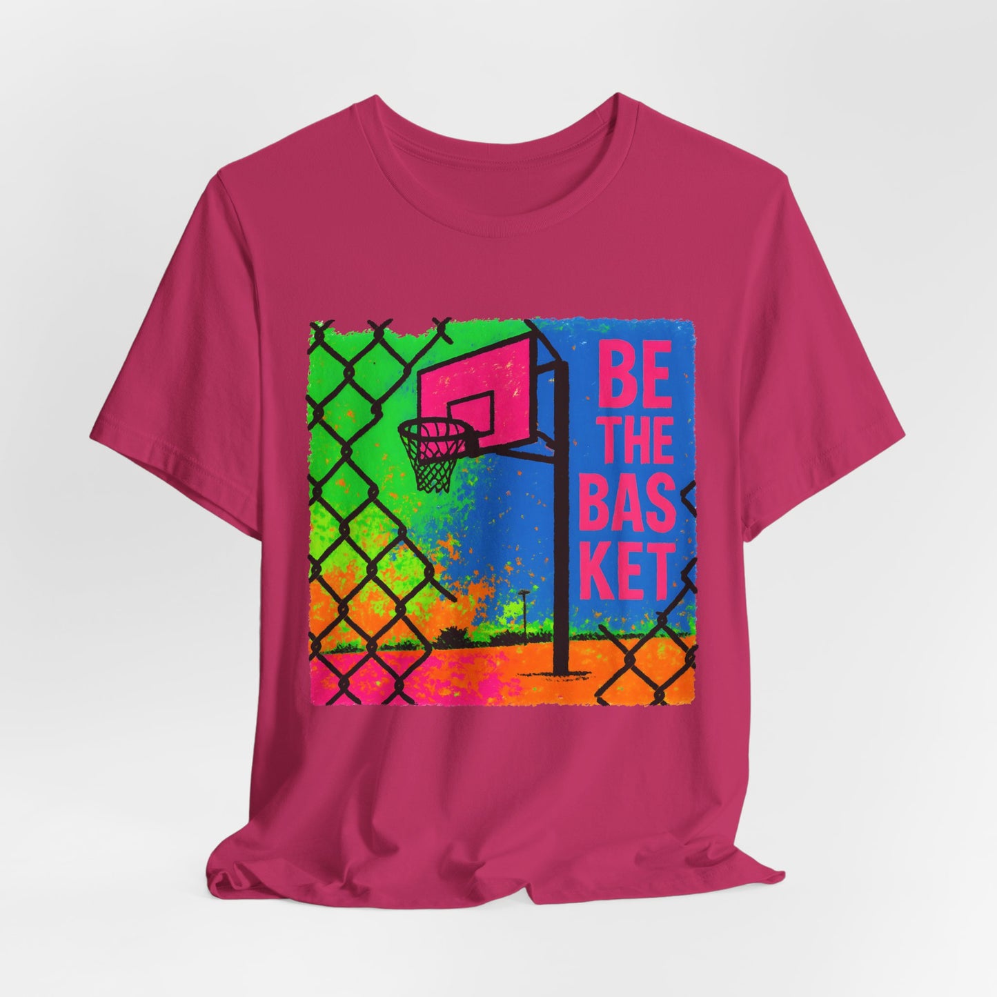 BE THE BASKET Basketball Goal Art Design 4, Unisex T-Shirt, Disc Golf Shirt