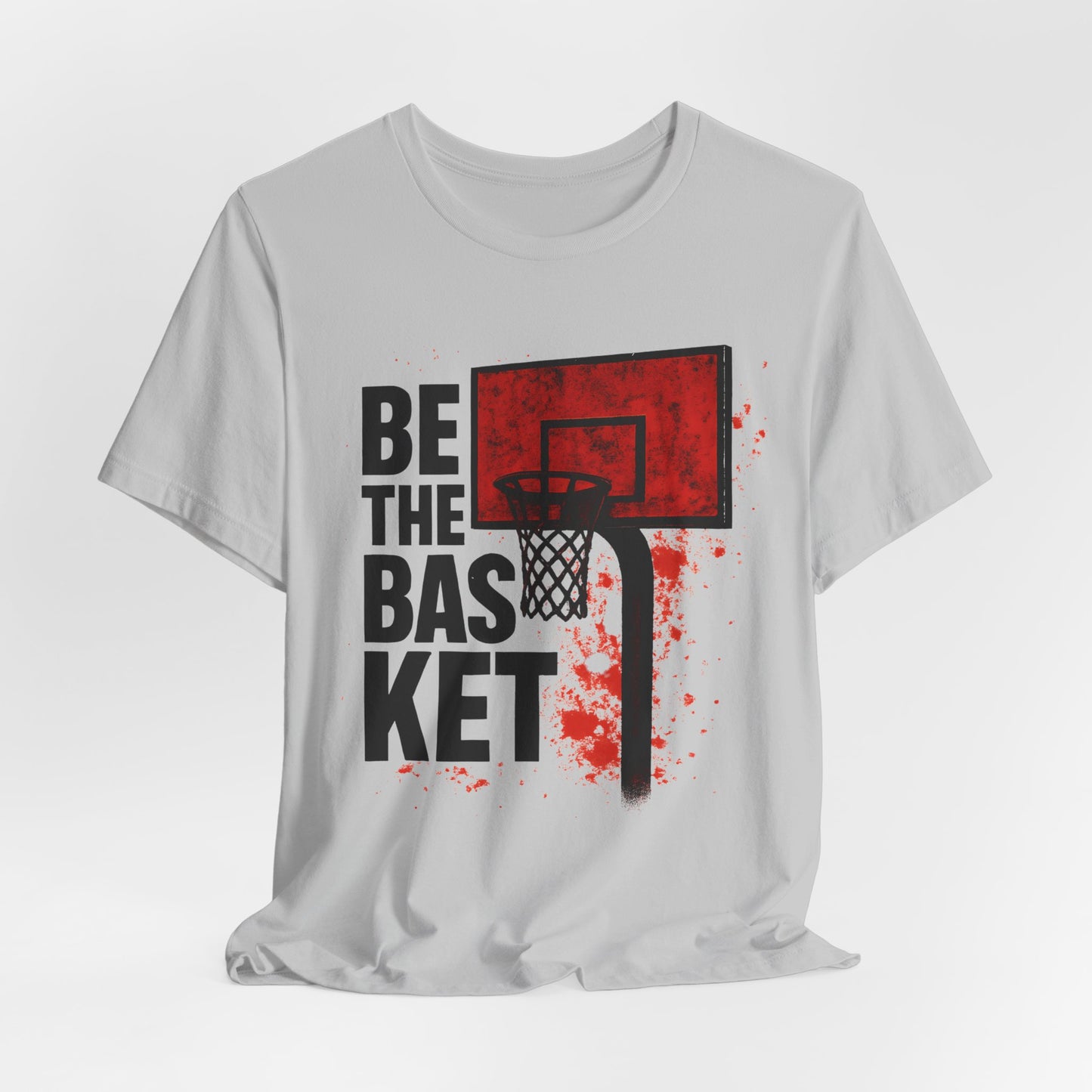 BE THE BASKET Basketball Goal Distressed Red, Unisex T-Shirt, Disc Golf Shirt