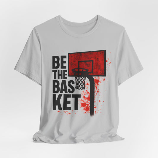 BE THE BASKET Basketball Goal Distressed Red, Unisex T-Shirt, Disc Golf Shirt