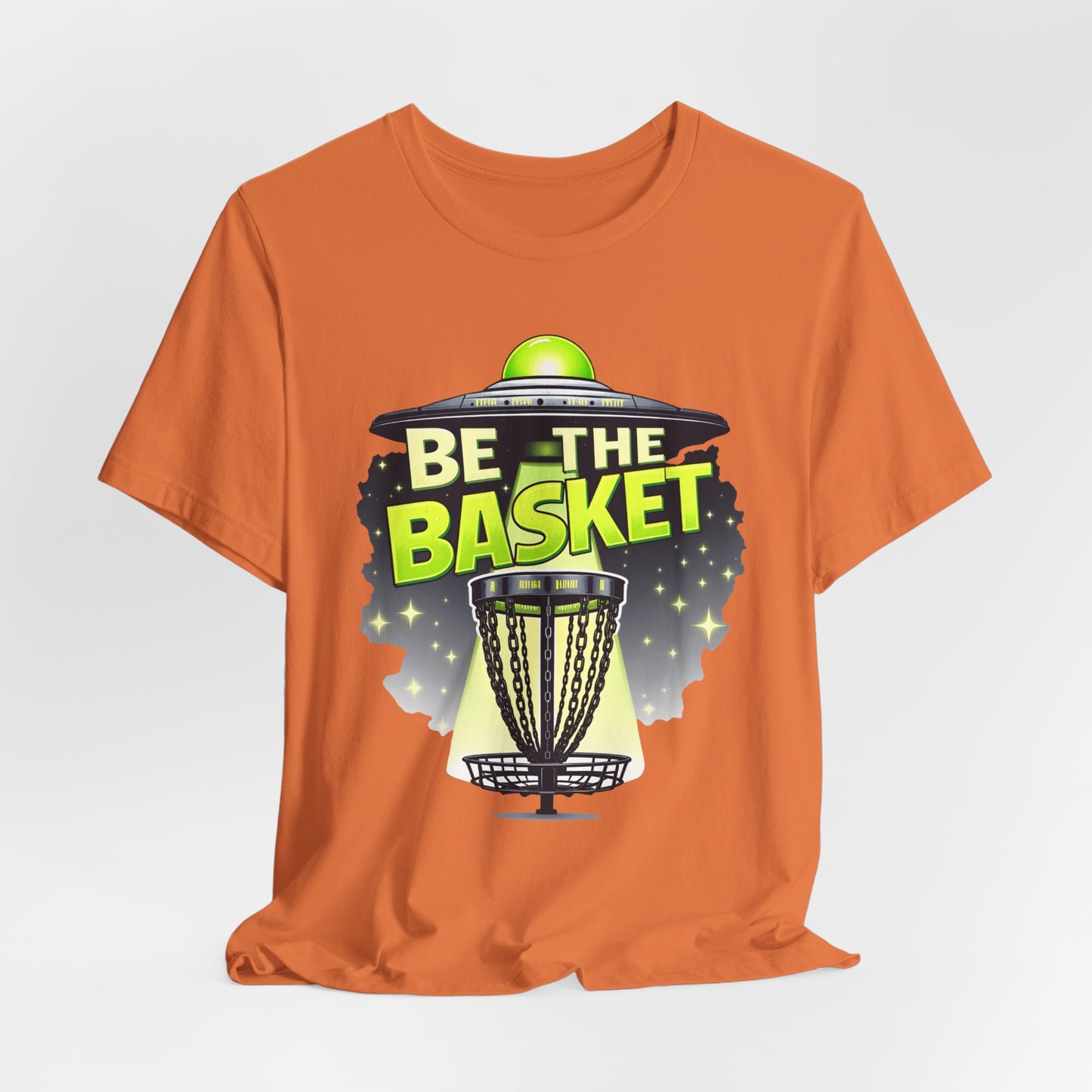 BE THE BASKET Disc Golf Beam Me Up 1, Unisex T-Shirt, Disc Golf Shirt