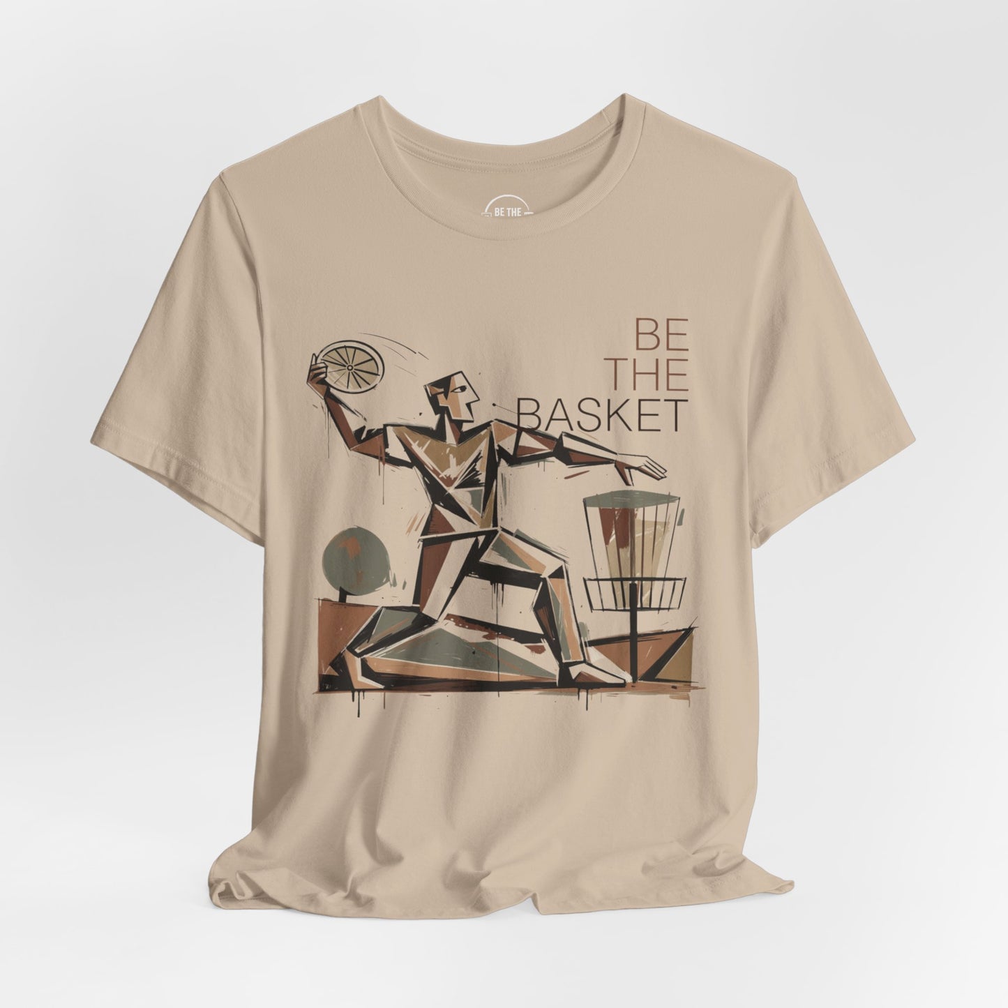 BE THE BASKET Disc Golf Cubism Art 2, Unisex Disc Golf T-Shirt