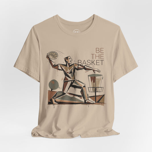 BE THE BASKET Disc Golf Cubism Art 2, Unisex Disc Golf T-Shirt