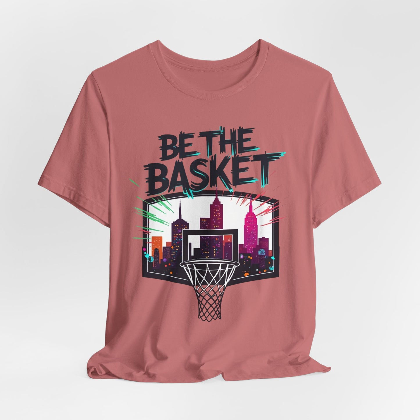 BE THE BASKET Skyline 5 Basketball Unisex T-Shirt, Basketball Shirt