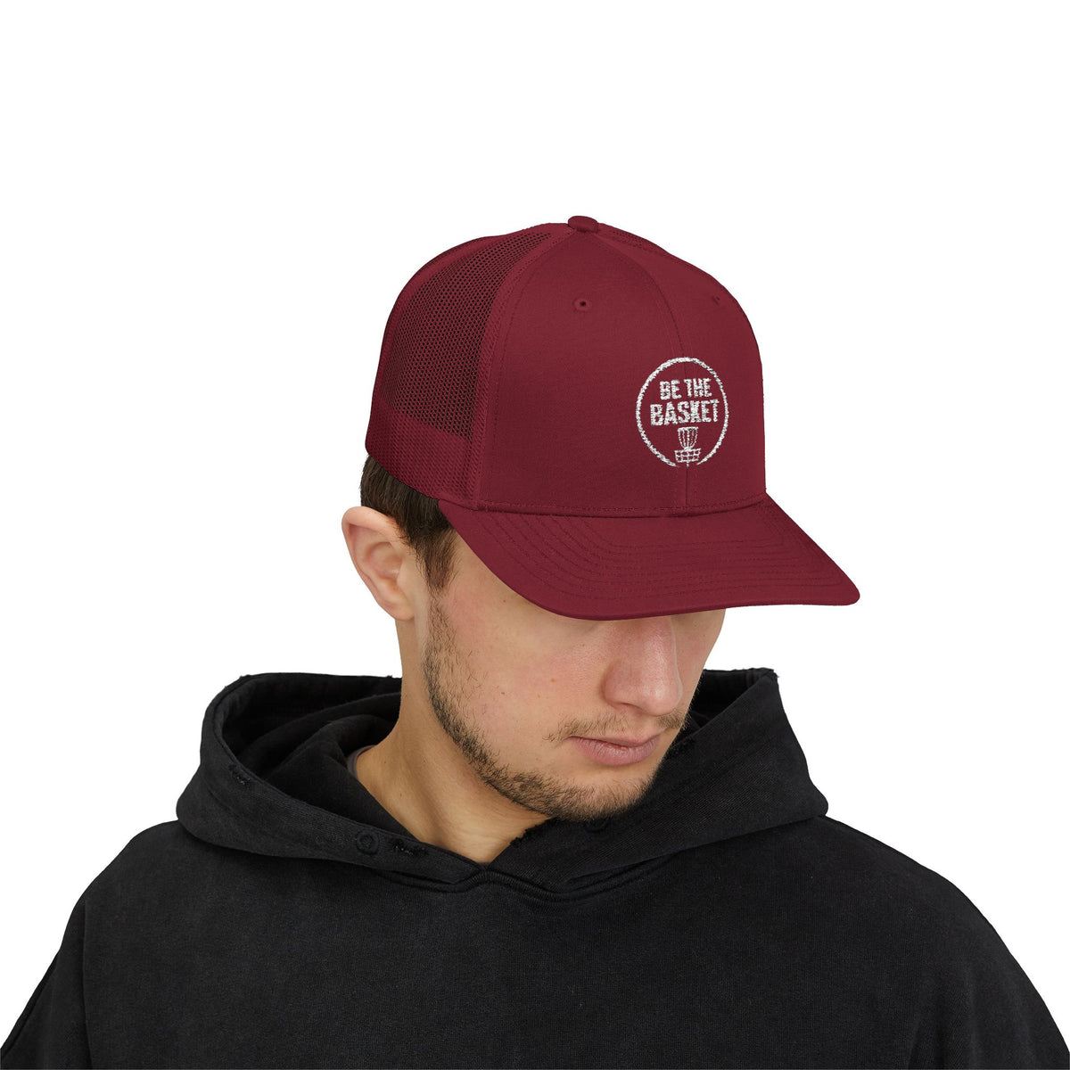 BE THE BASKET - 6606 Snapback Trucker Cap — Vintage Disc Golf Hat