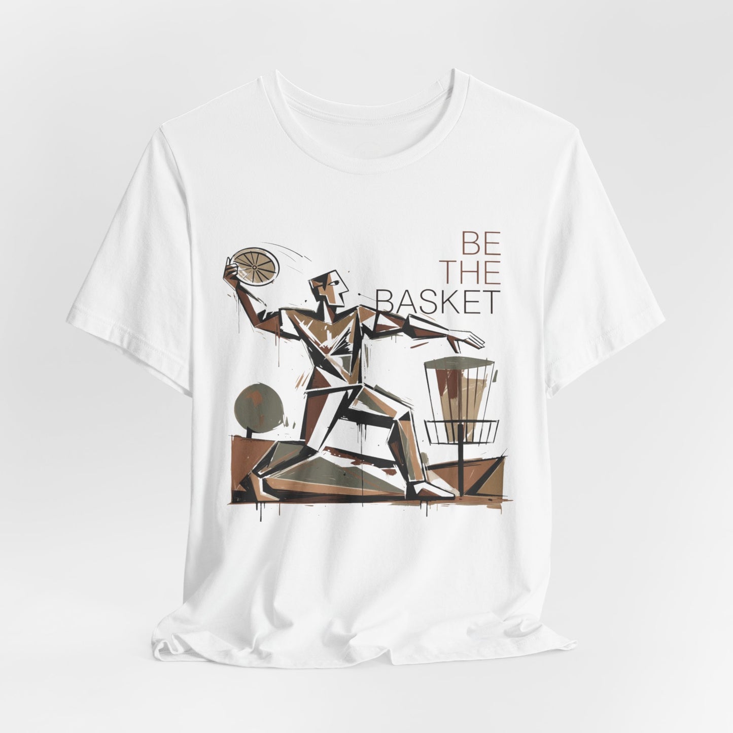 BE THE BASKET Disc Golf Cubism Art 2, Unisex Disc Golf T-Shirt