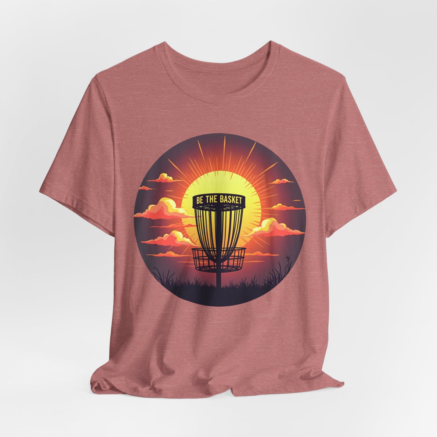 BE THE BASKET Disc Golf Sunset 1 Unisex T-Shirt, DISC GOLF SHIRT
