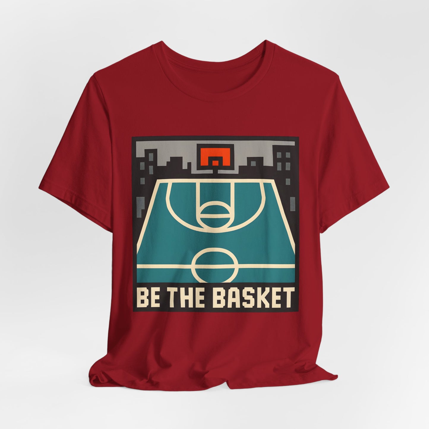 BE THE BASKET Basketball Digital Court 1, Unisex T-Shirt, Disc Golf Shirt