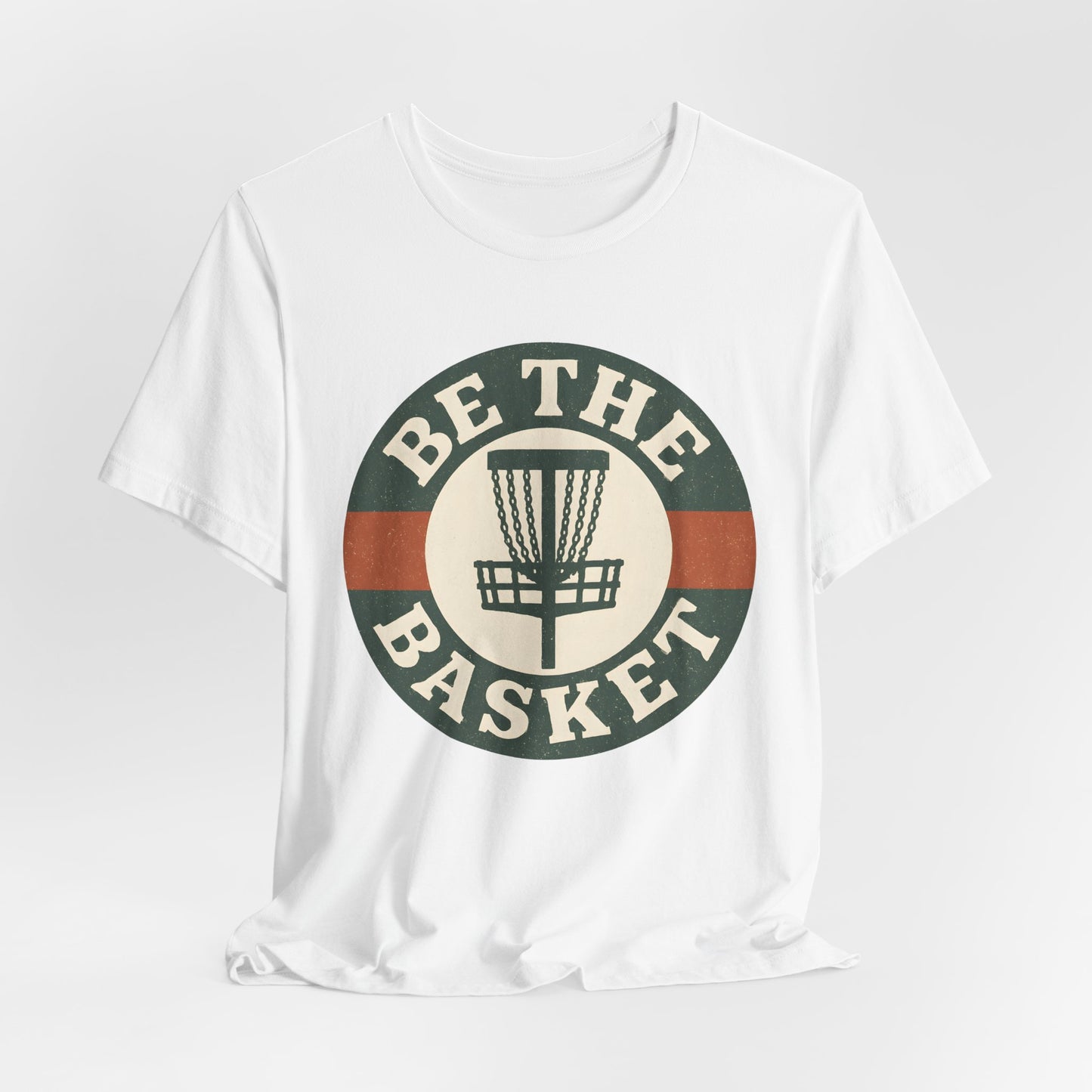 BE THE BASKET Disc Golf Basket Retro Badge, Disc Golf Unisex T-Shirt