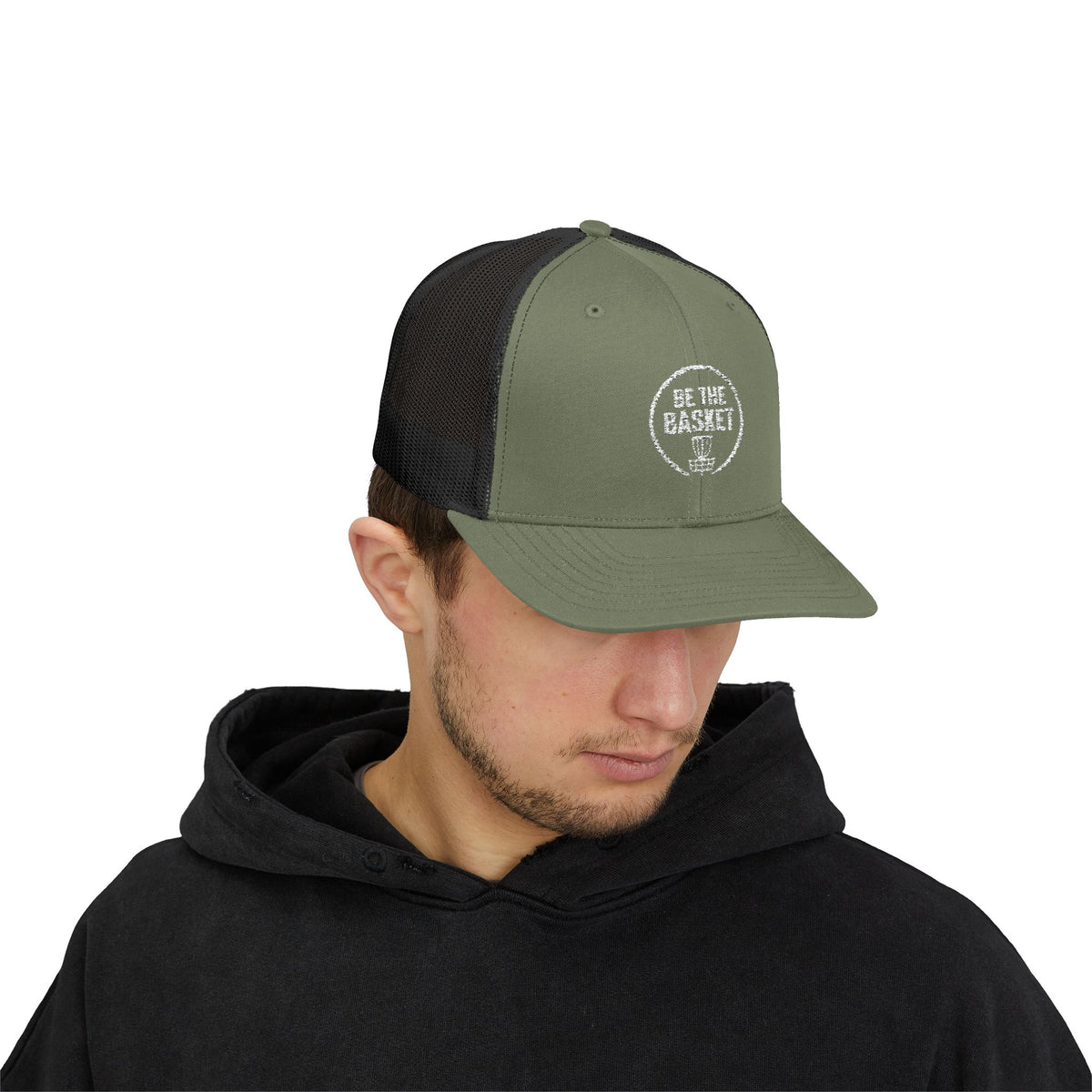 BE THE BASKET - 6606 Snapback Trucker Cap — Vintage Disc Golf Hat