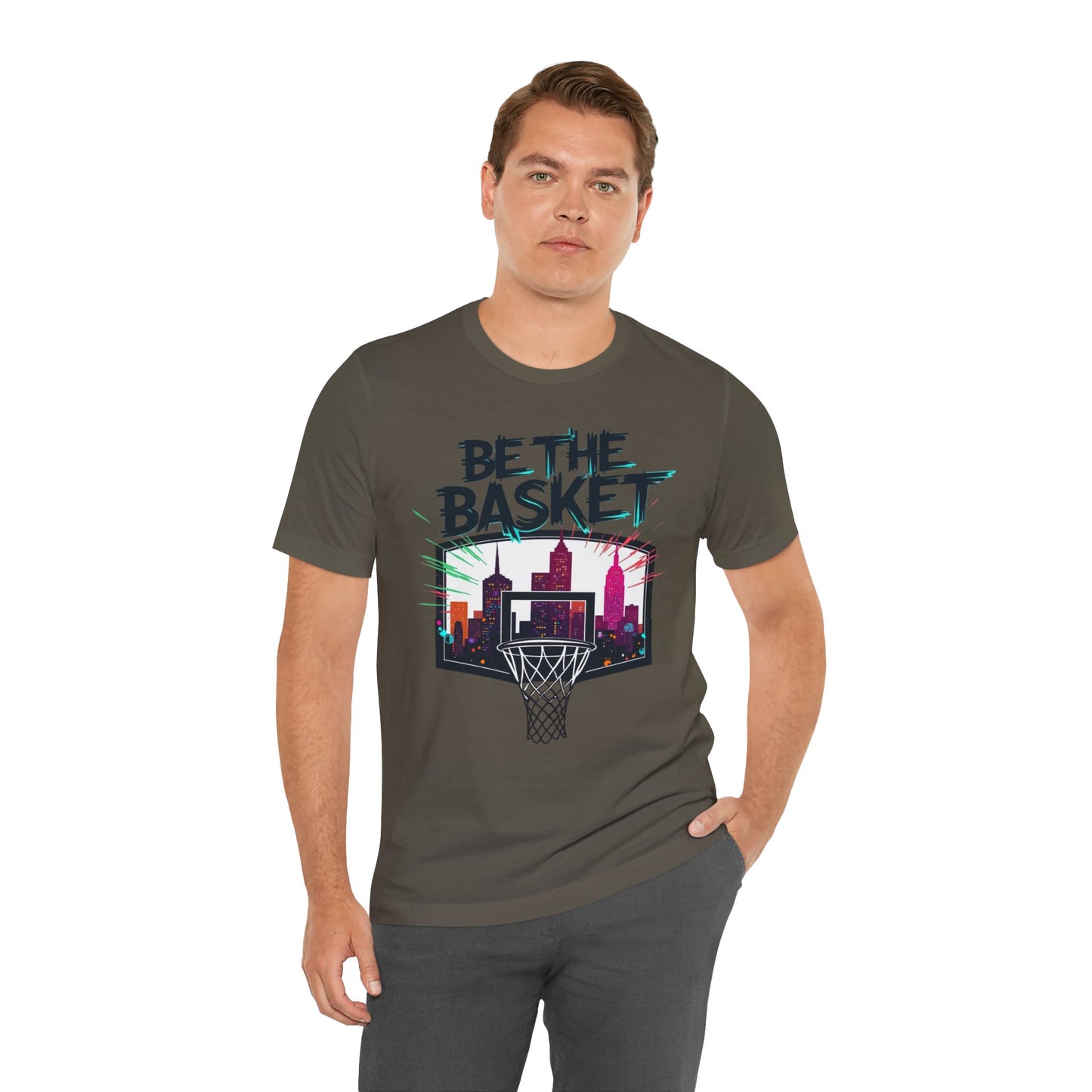 BE THE BASKET Skyline 5 Basketball Unisex T-Shirt, Basketball Shirt
