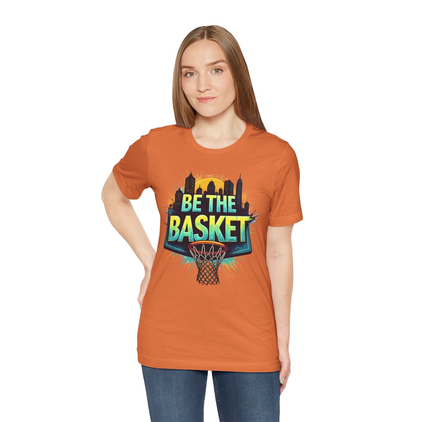 BE THE BASKET Skyline 4 Basketball Unisex T-Shirt, Basketball Shirt