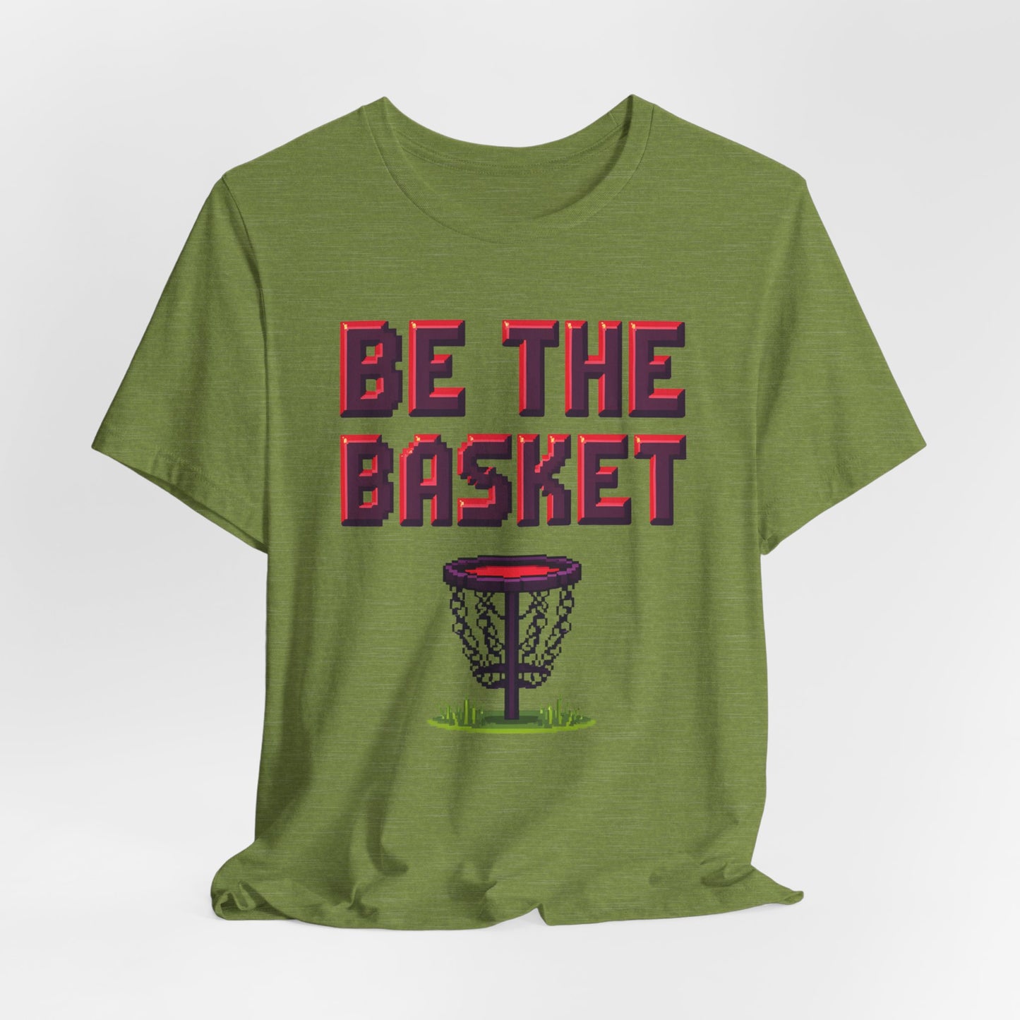 BE THE BASKET Disc Golf Basket 8-bit Design, Unisex T-Shirt, Disc Golf Shirt