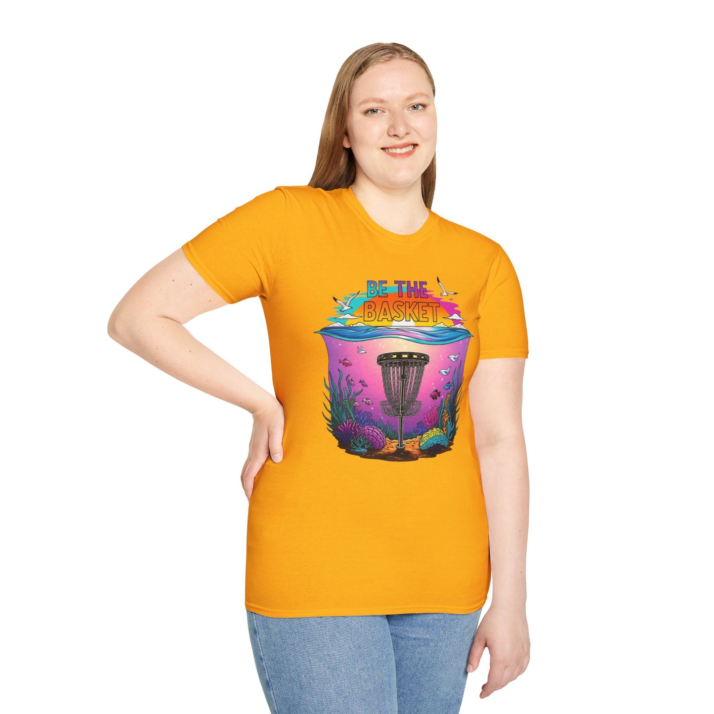 BE THE BASKET Disc Golf Underwater 1 Unisex T-Shirt- Perfect for Disc Golf Lovers