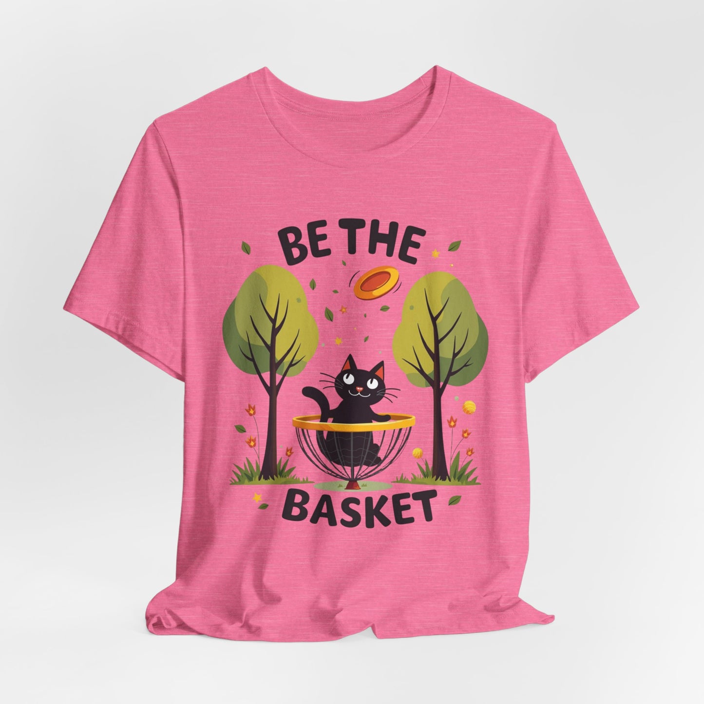 BE THE BASKET Disc Golf Black Cat Cute Unisex T-Shirt