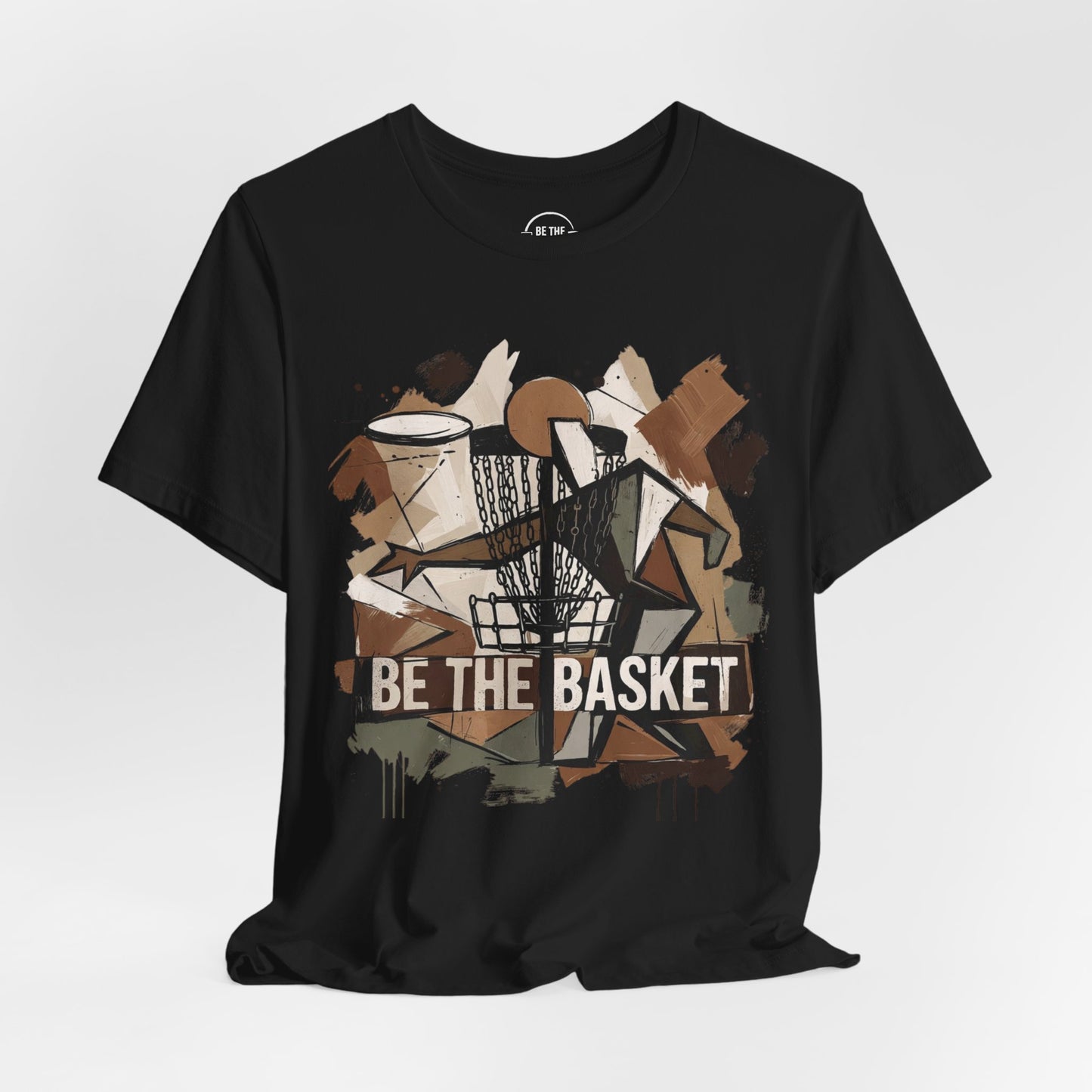 BE THE BASKET Disc Golf Cubism Art 1, Unisex Disc Golf T-Shirt