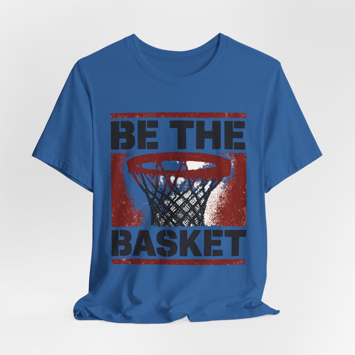 BE THE BASKET Basketball Goal Stencil Red, Unisex T-Shirt, Disc Golf Shirt