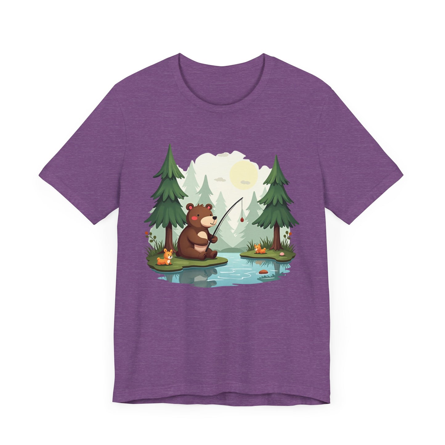 Cute Bear Fishing Unisex T-Shirt