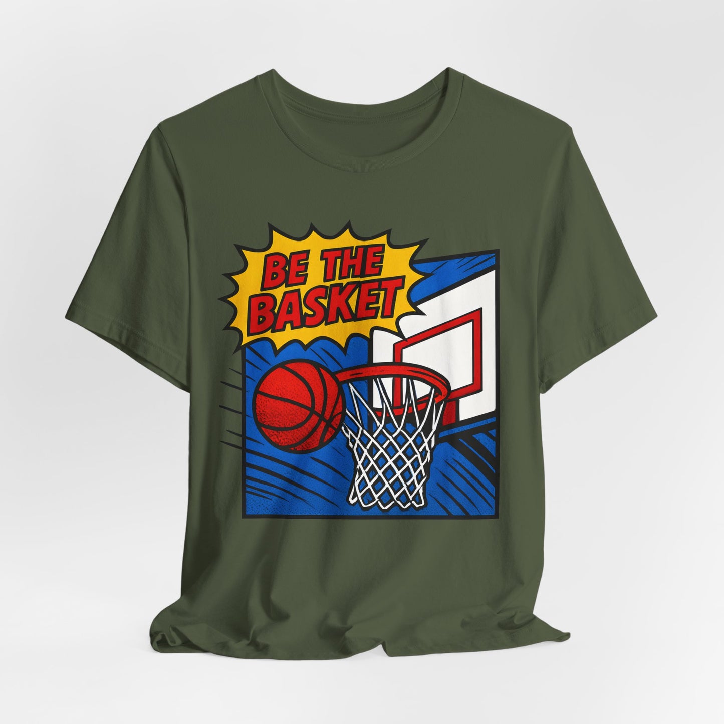 BE THE BASKET Basketball Goal Comic Strip 1, Unisex T-Shirt, Disc Golf Shirt