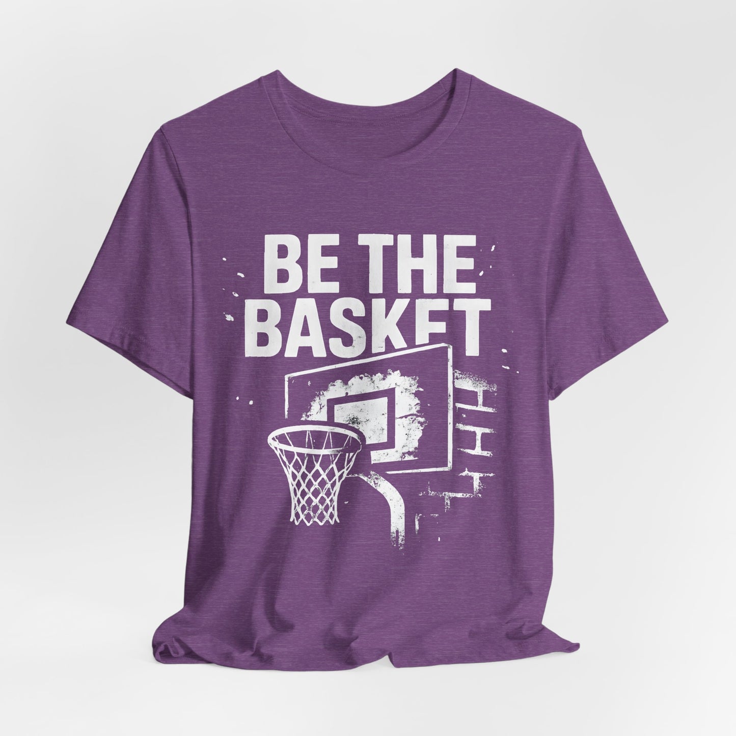 BE THE BASKET Basketball Goal Distressed White, Unisex T-Shirt, Disc Golf Shirt