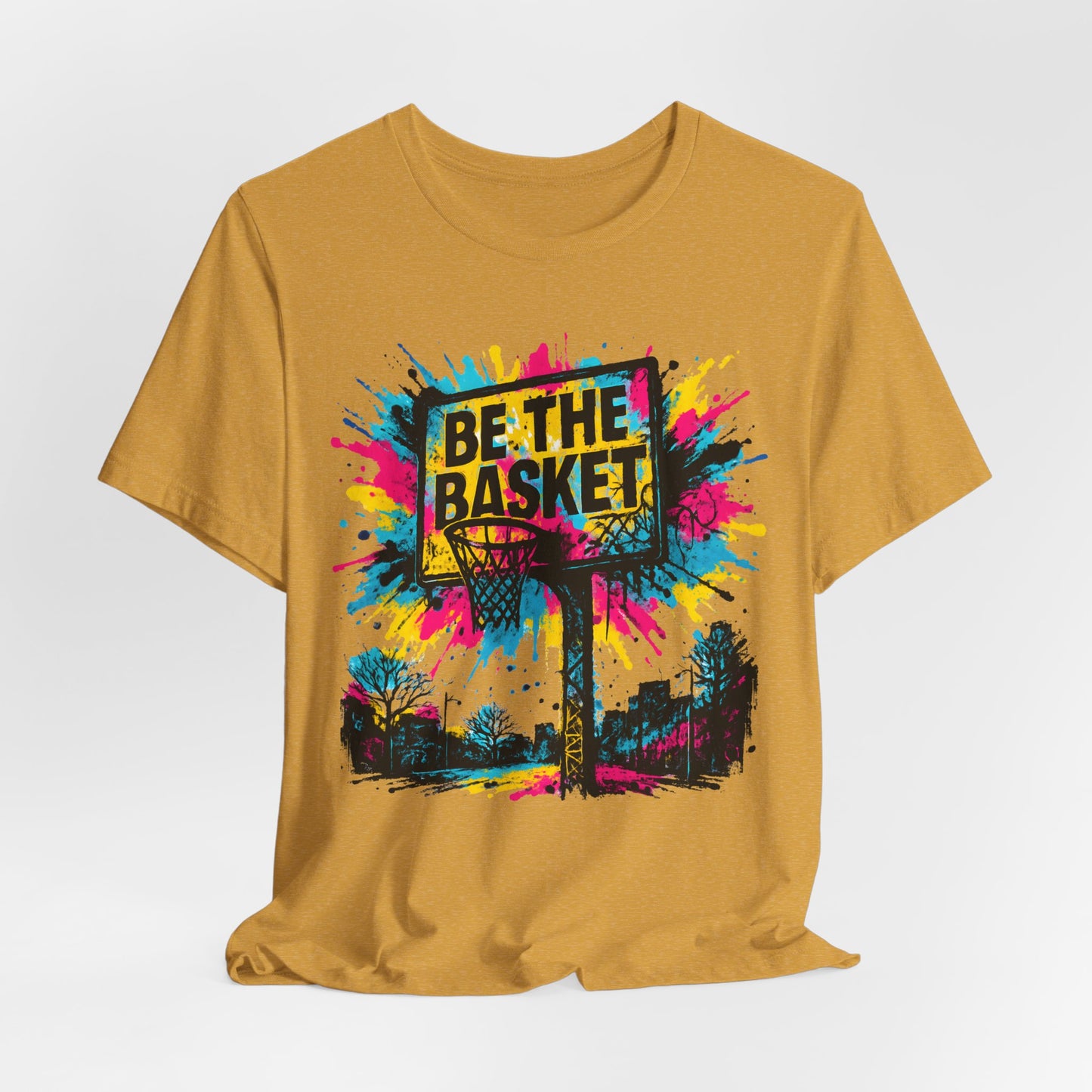BE THE BASKET Basketball Goal Art Design 2, Unisex T-Shirt, Disc Golf Shirt