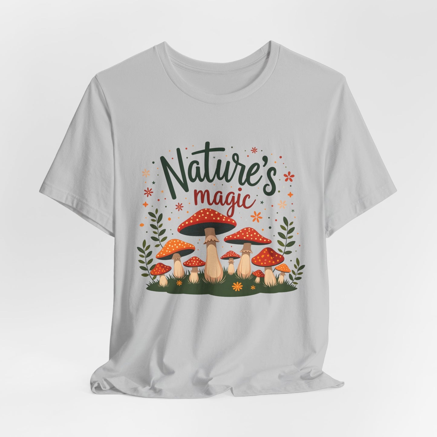 Nature's Magic Mushroom  Unisex Softstyle T-shirt, Happy feel good Shirt