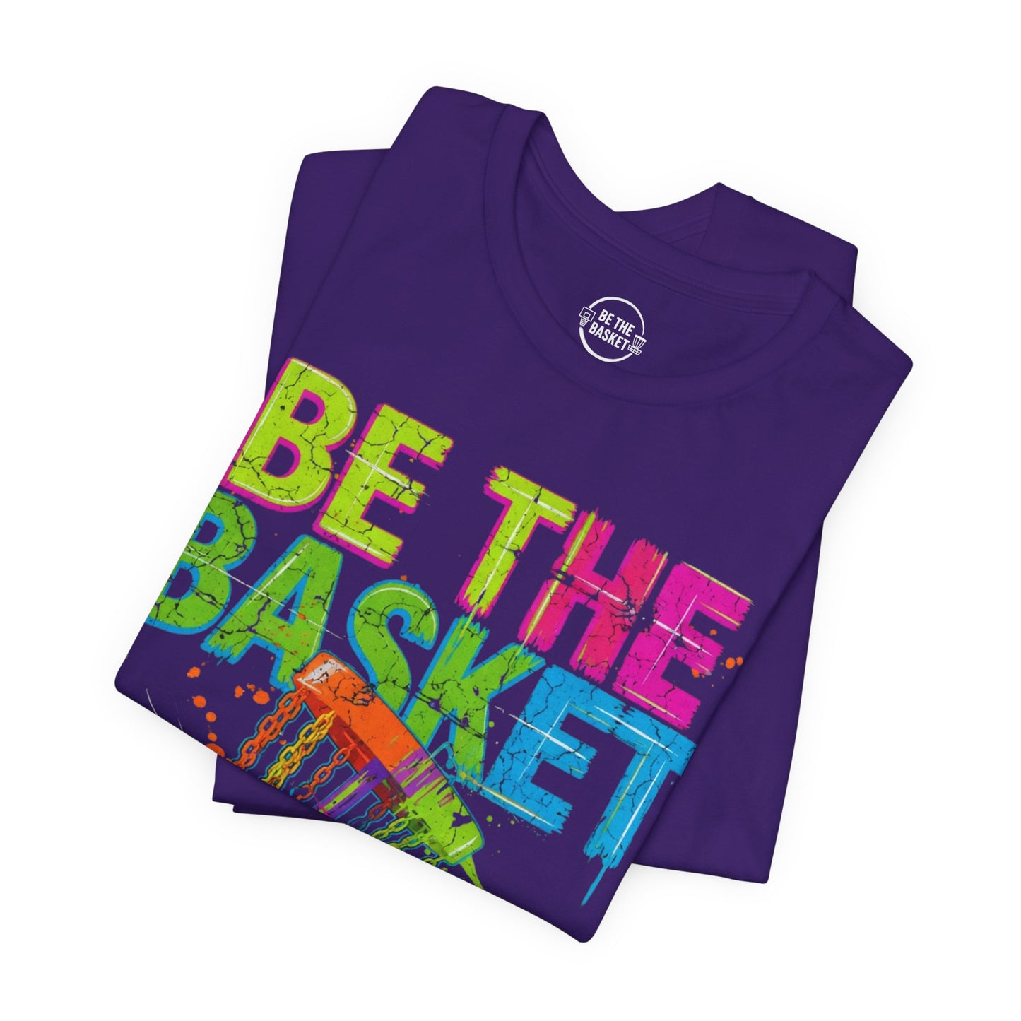 BE THE BASKET Disc Golf Distressed Colors 1, Unisex Disc Golf T-Shirt