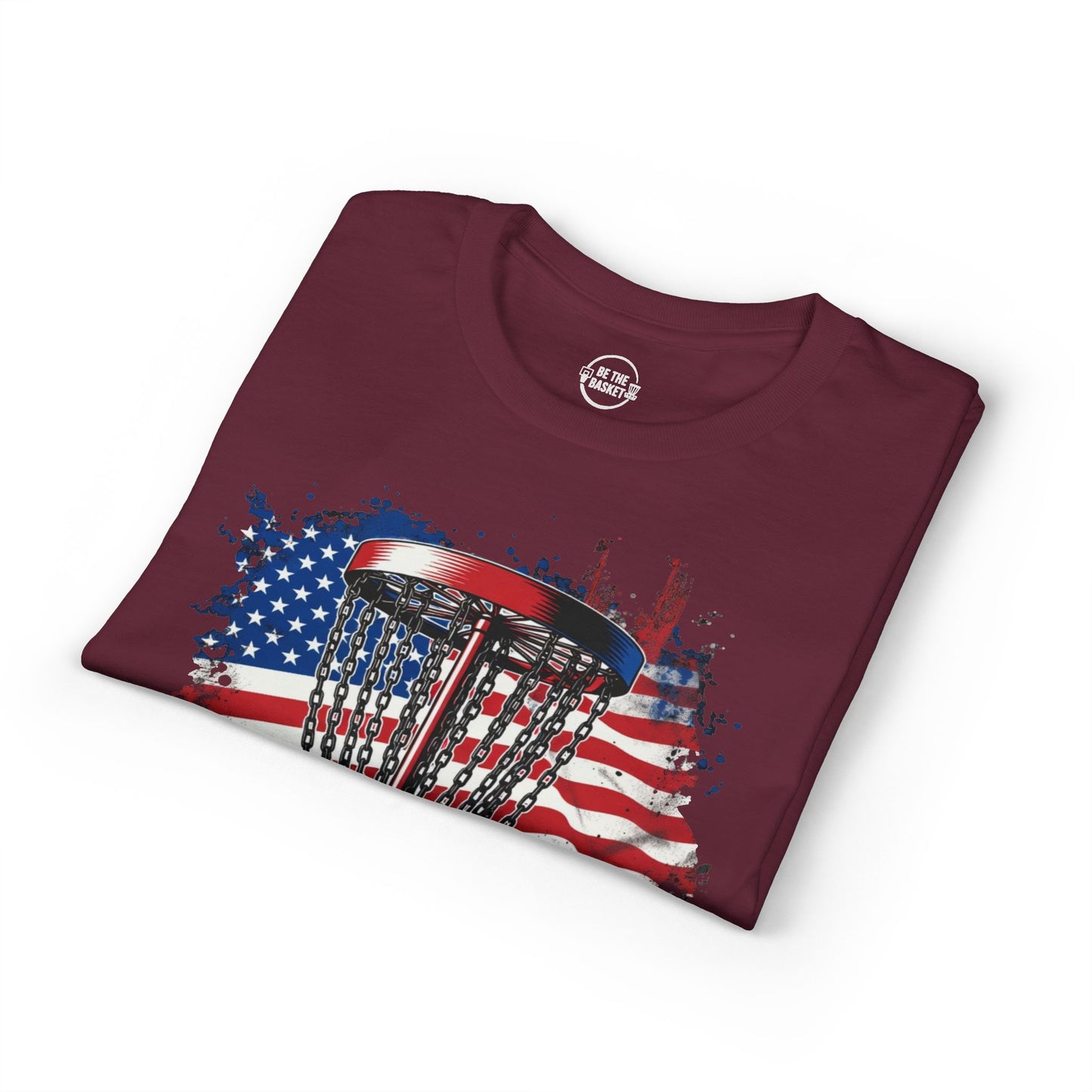 BE THE BASKET Patriotic 1- 2026 Front Design - Dry Blend T-shirt-Vinyl Transfer