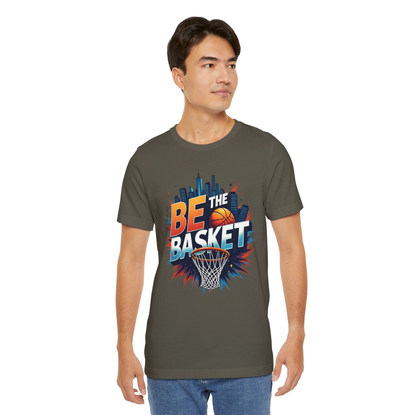 BE THE BASKET Skyline Basketball Unisex T-Shirt, Basketball Shirt